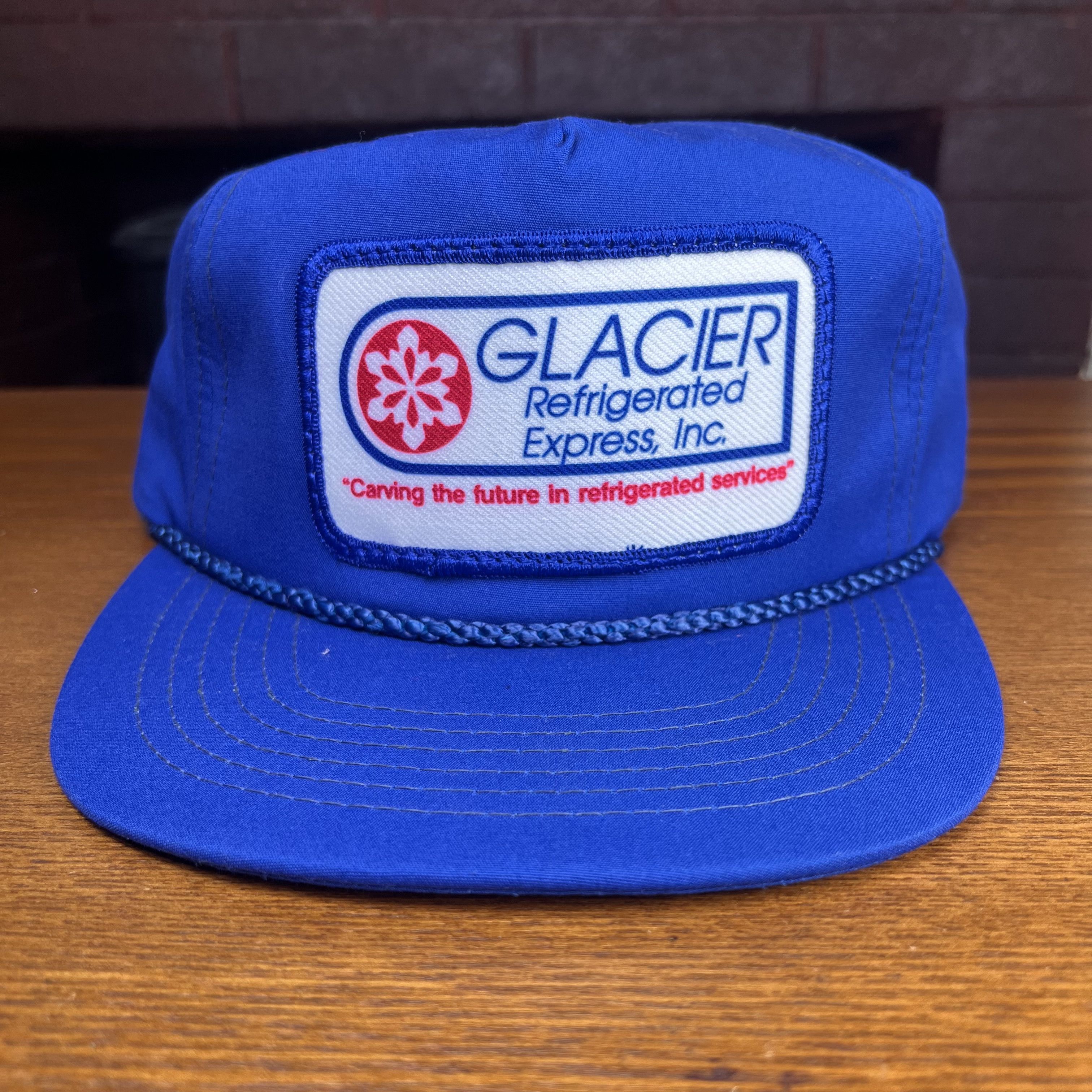 Vintage 1990's Vintage Glacier Refrigerated Express, Inc Strap Hat Size ONE SIZE - 1 Preview