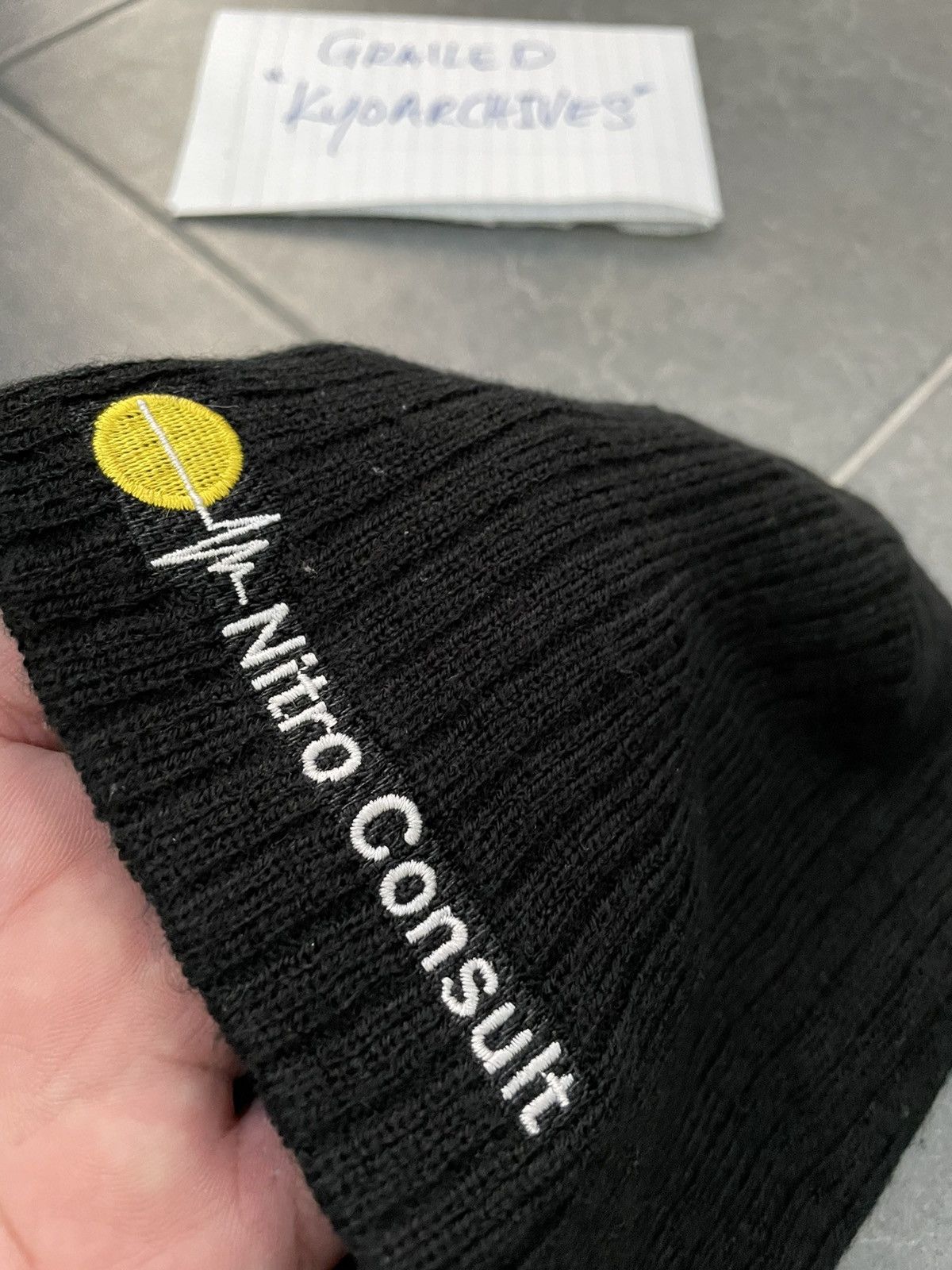 Japanese Brand NITRO CONSULT BLACK BEANIE Size ONE SIZE - 3 Thumbnail