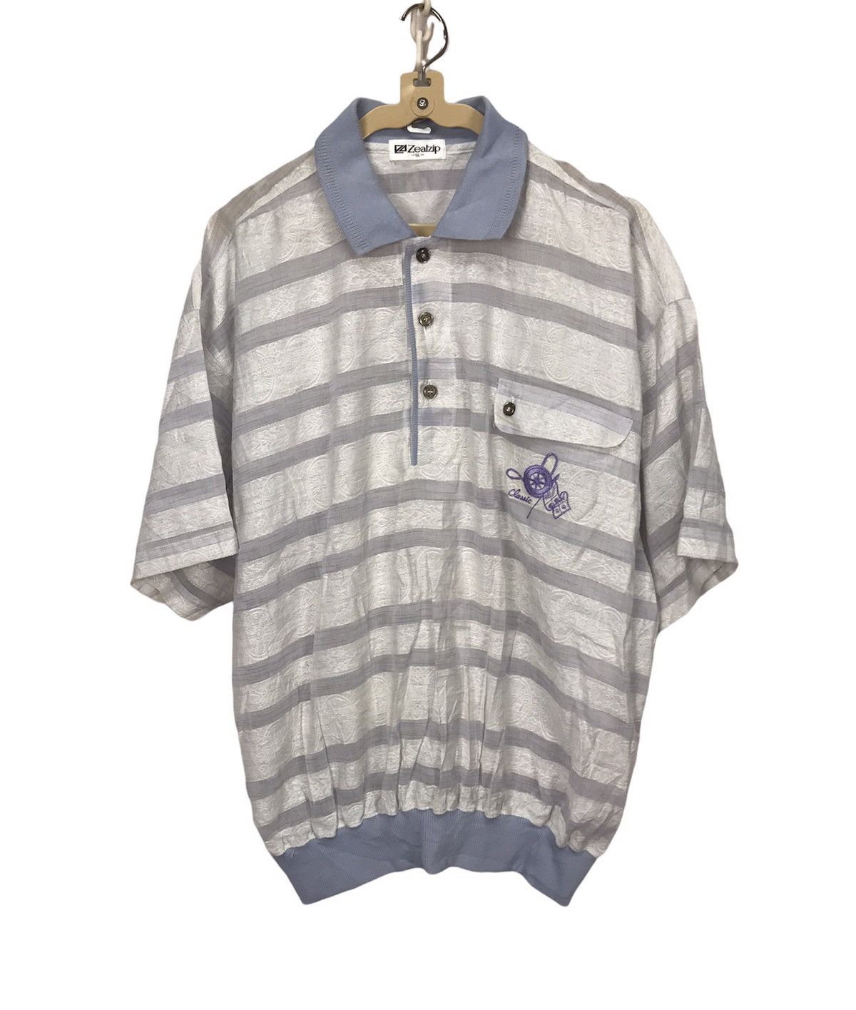 Japanese Brand × Vintage Vintage Zealzip polos tee half button Size US L / EU 52-54 / 3 - 1 Thumbnail