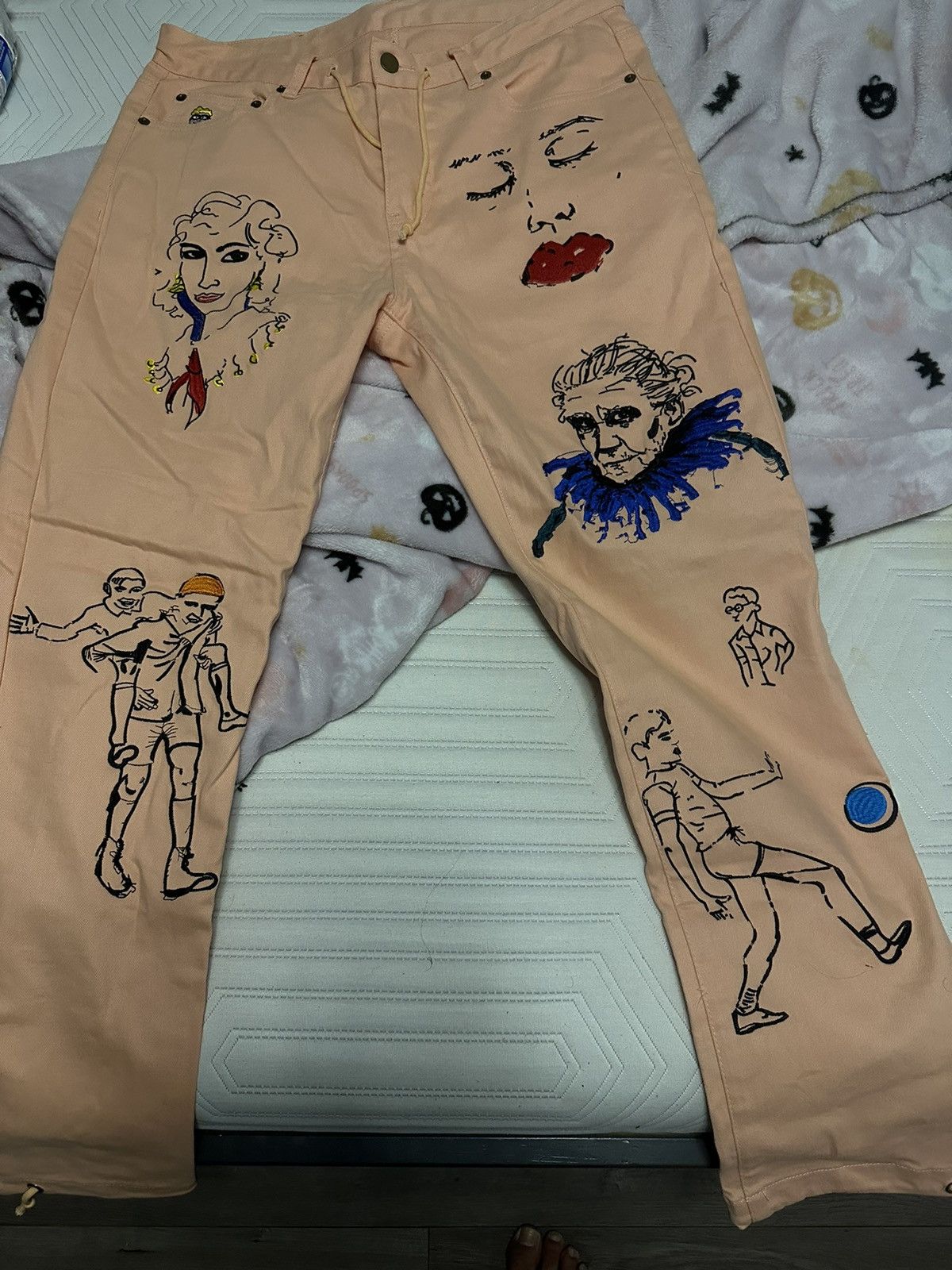 image of Kidsuper Studios Kidsuper Pants Size 32 M in Salmon Pink, Men's