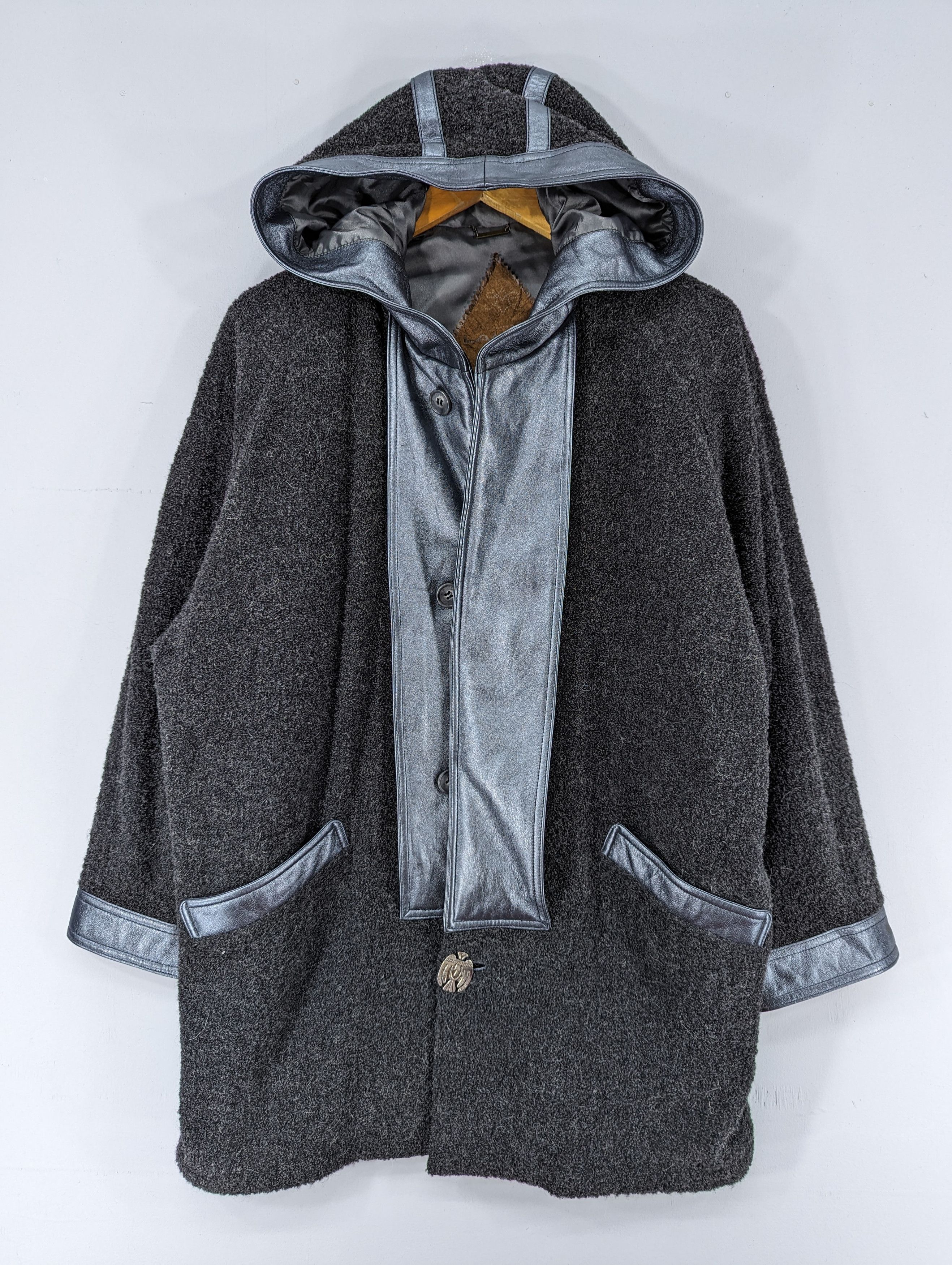 Lancel 🔥RARE🔥Vintage 2 in 1 Lancel Paris Wool Hooded Jacket Size US M / EU 48-50 / 2 - 10 Thumbnail