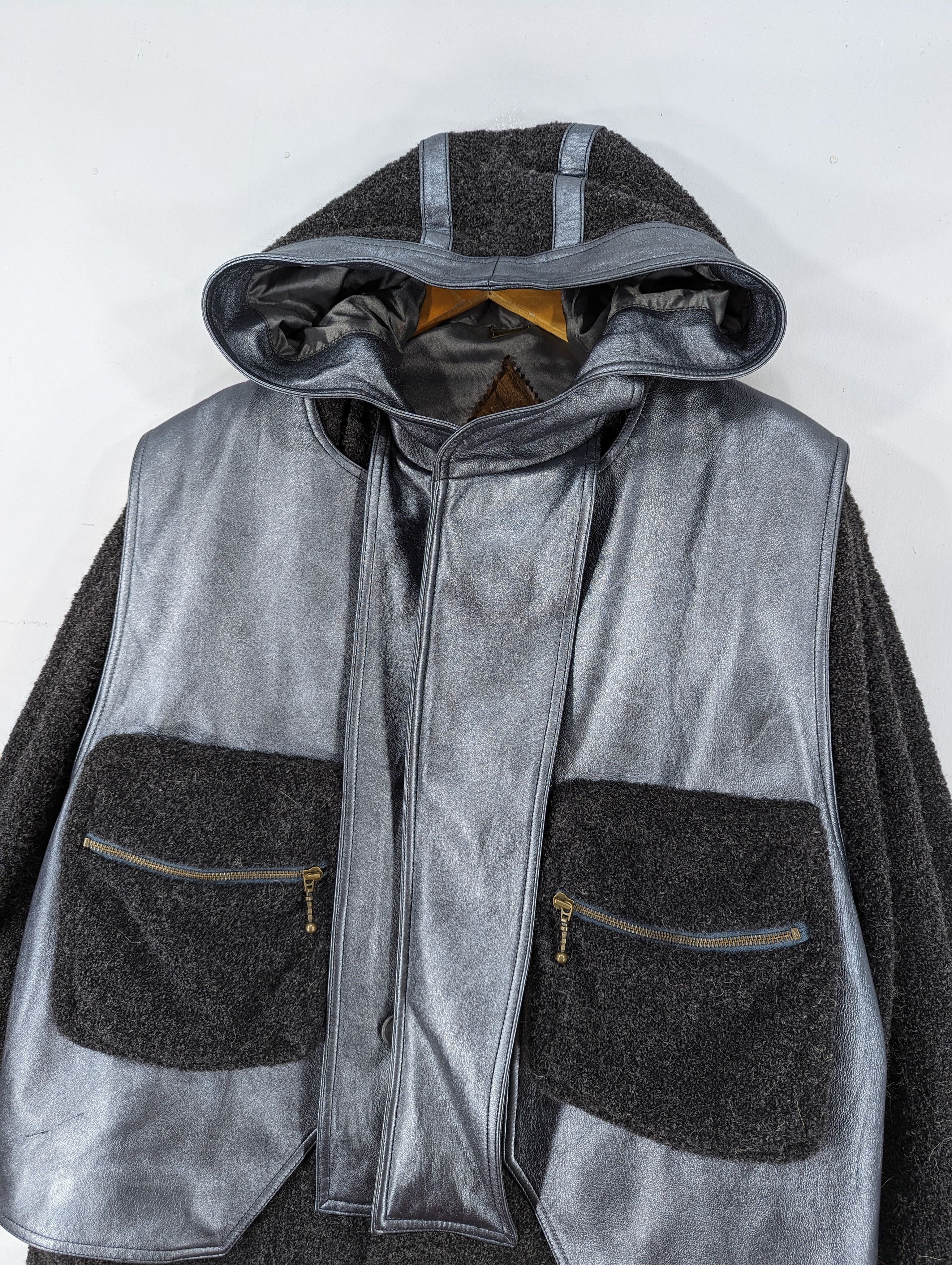 Lancel 🔥RARE🔥Vintage 2 in 1 Lancel Paris Wool Hooded Jacket Size US M / EU 48-50 / 2 - 5 Thumbnail