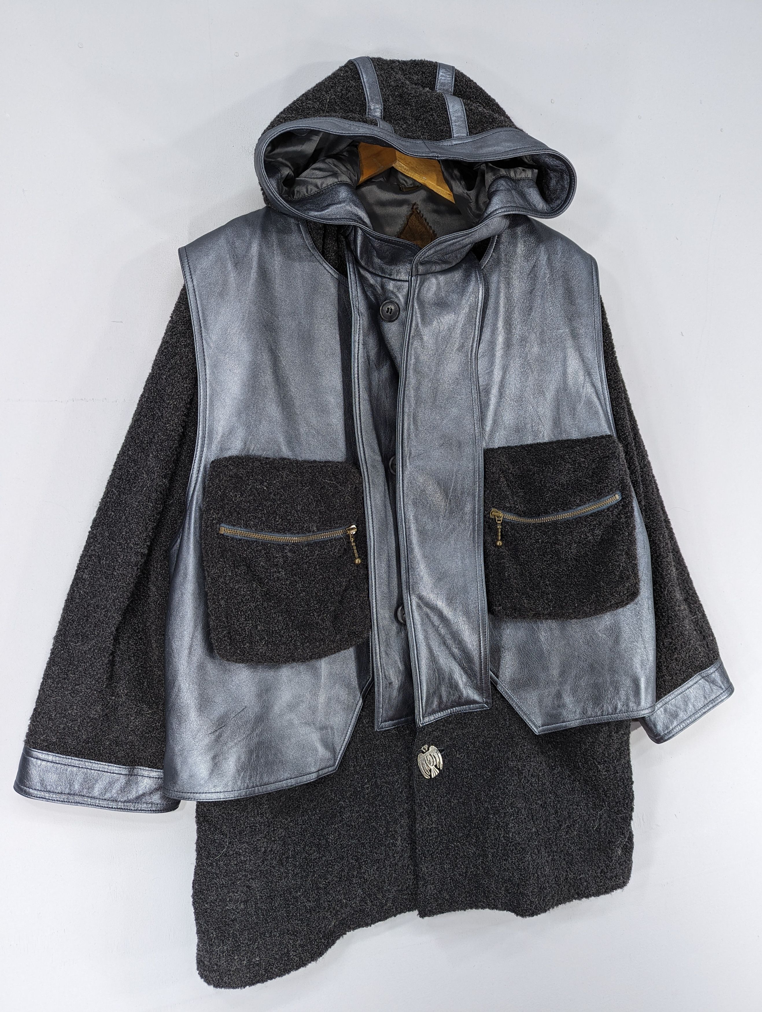 Lancel 🔥RARE🔥Vintage 2 in 1 Lancel Paris Wool Hooded Jacket Size US M / EU 48-50 / 2 - 2 Thumbnail
