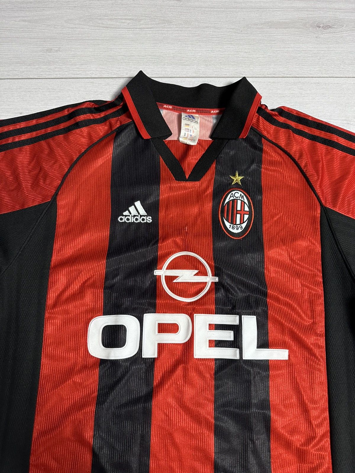 Adidas × Vintage Vintage AC Milan Soccer jersey adidas Opel striped size L Size US L / EU 52-54 / 3 - 3 Thumbnail