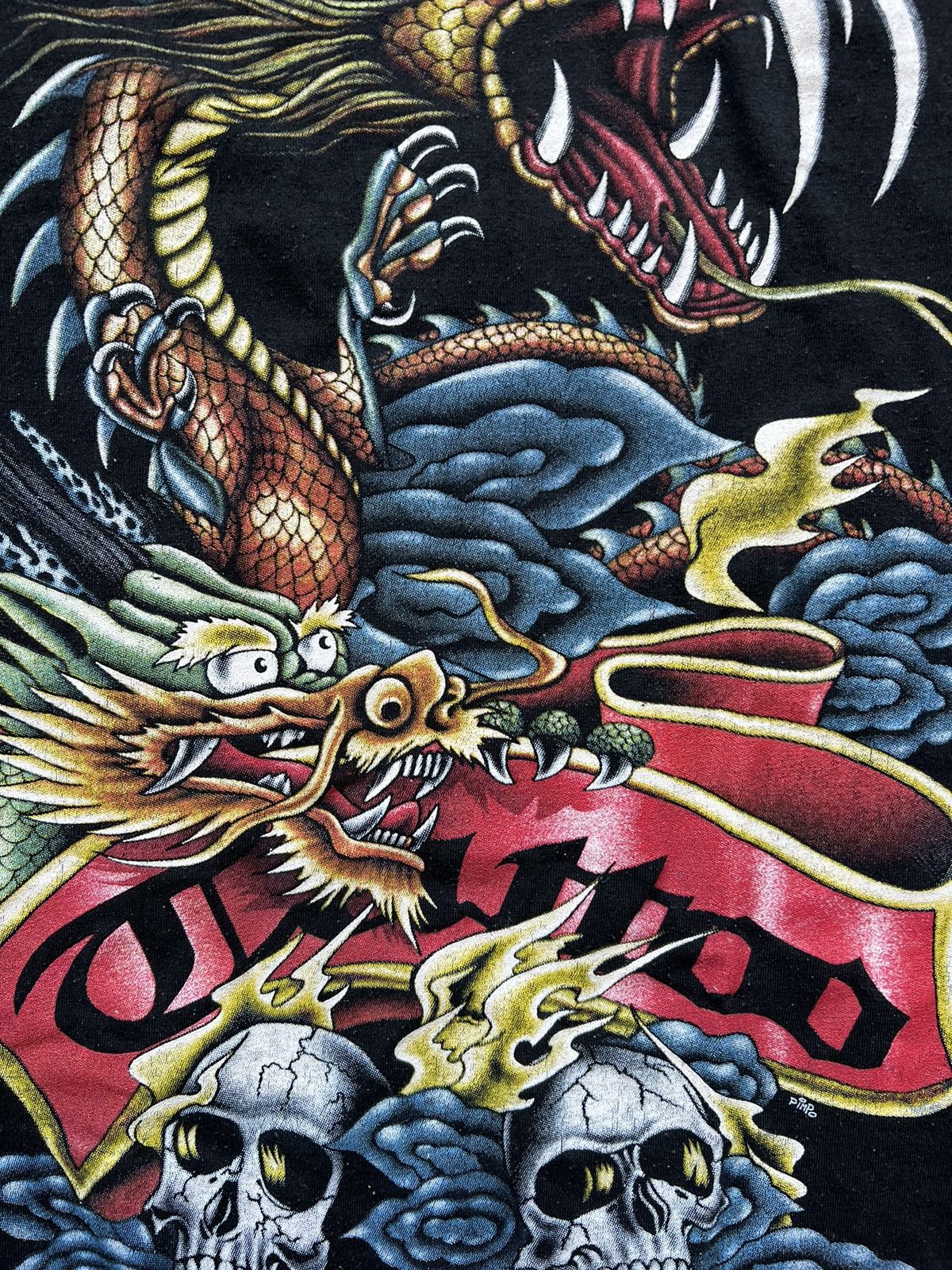 Japanese Brand × Vintage Vintage Y2K Japanese Dragon Ed Hardy Style Tee Shirt Size US L / EU 52-54 / 3 - 7 Thumbnail
