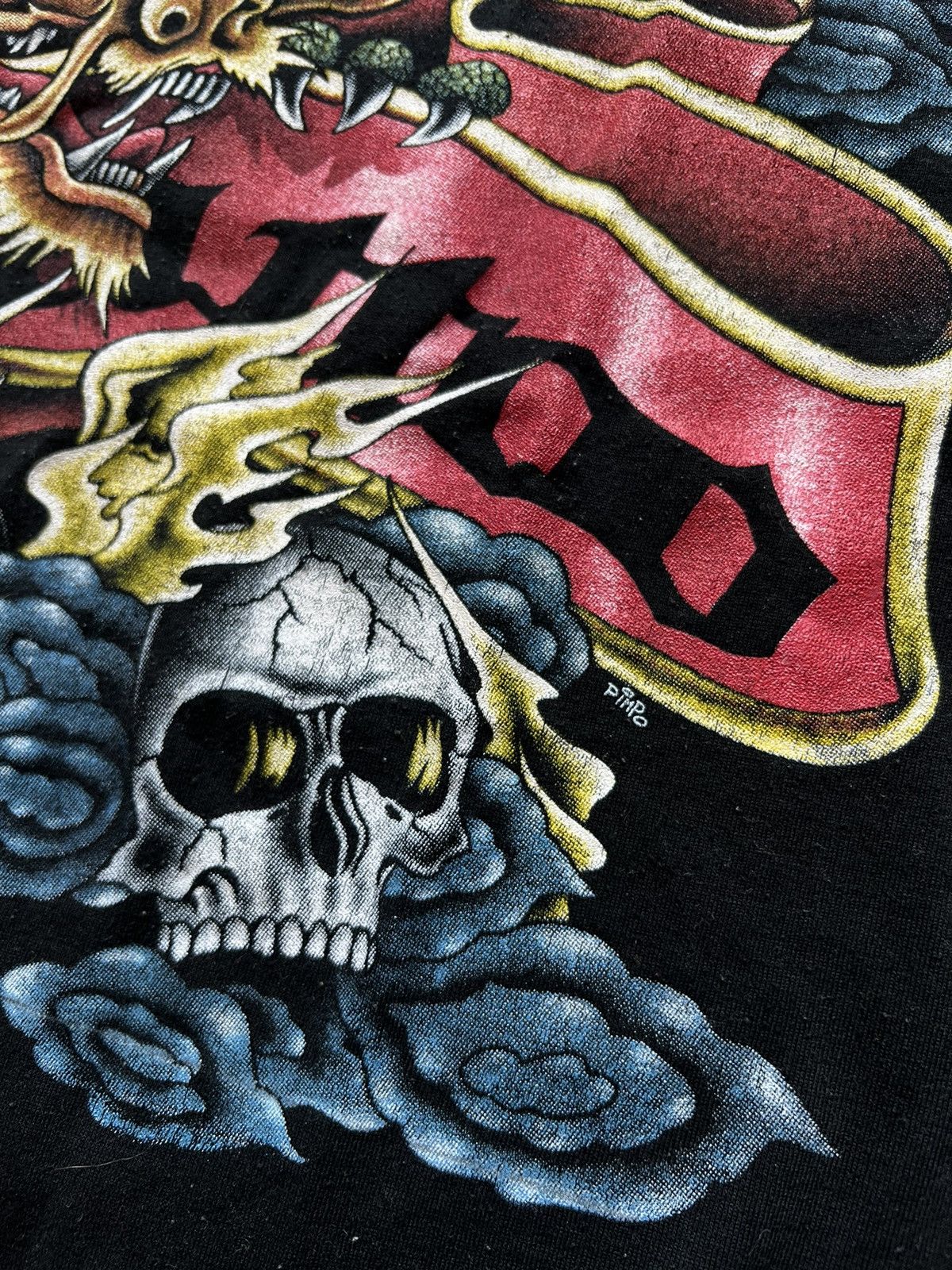 Japanese Brand × Vintage Vintage Y2K Japanese Dragon Ed Hardy Style Tee Shirt Size US L / EU 52-54 / 3 - 6 Thumbnail