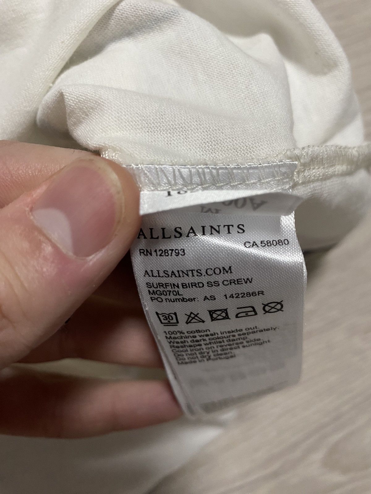 Allsaints Allsaints bird full logo tee size M Size US M / EU 48-50 / 2 - 6 Thumbnail