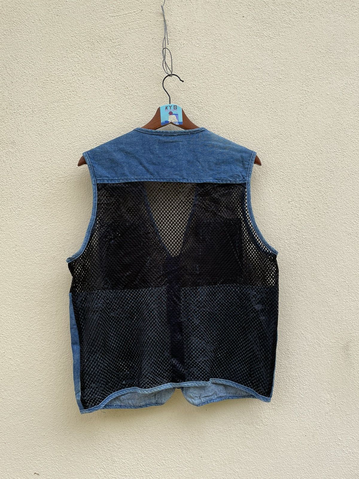 Japanese Brand × Vintage VINTAGE GREAT DEPARTURE SPORTSTEAM FISHNET DENIM VEST Size US M / EU 48-50 / 2 - 4 Thumbnail