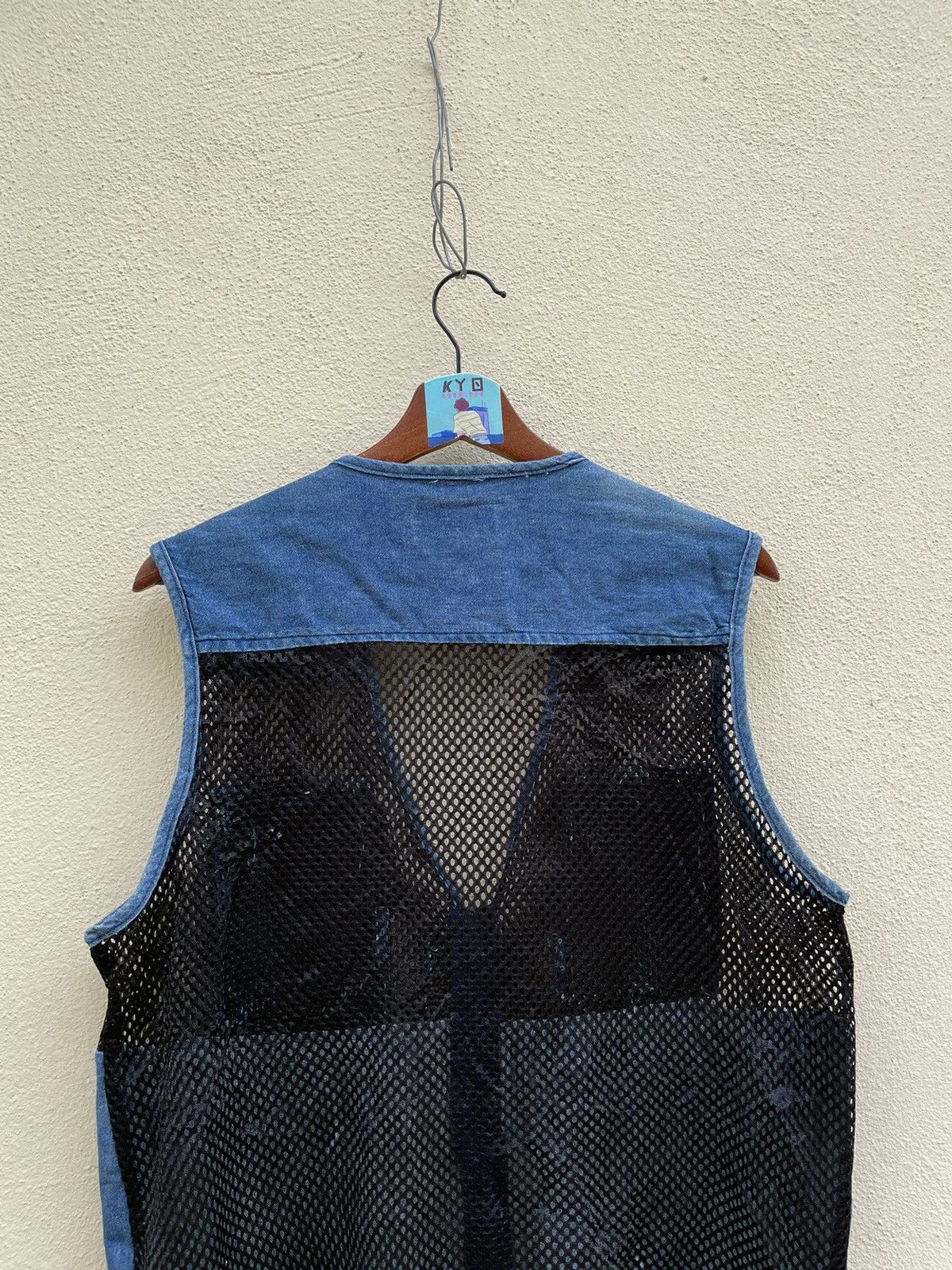 Japanese Brand × Vintage VINTAGE GREAT DEPARTURE SPORTSTEAM FISHNET DENIM VEST Size US M / EU 48-50 / 2 - 6 Thumbnail
