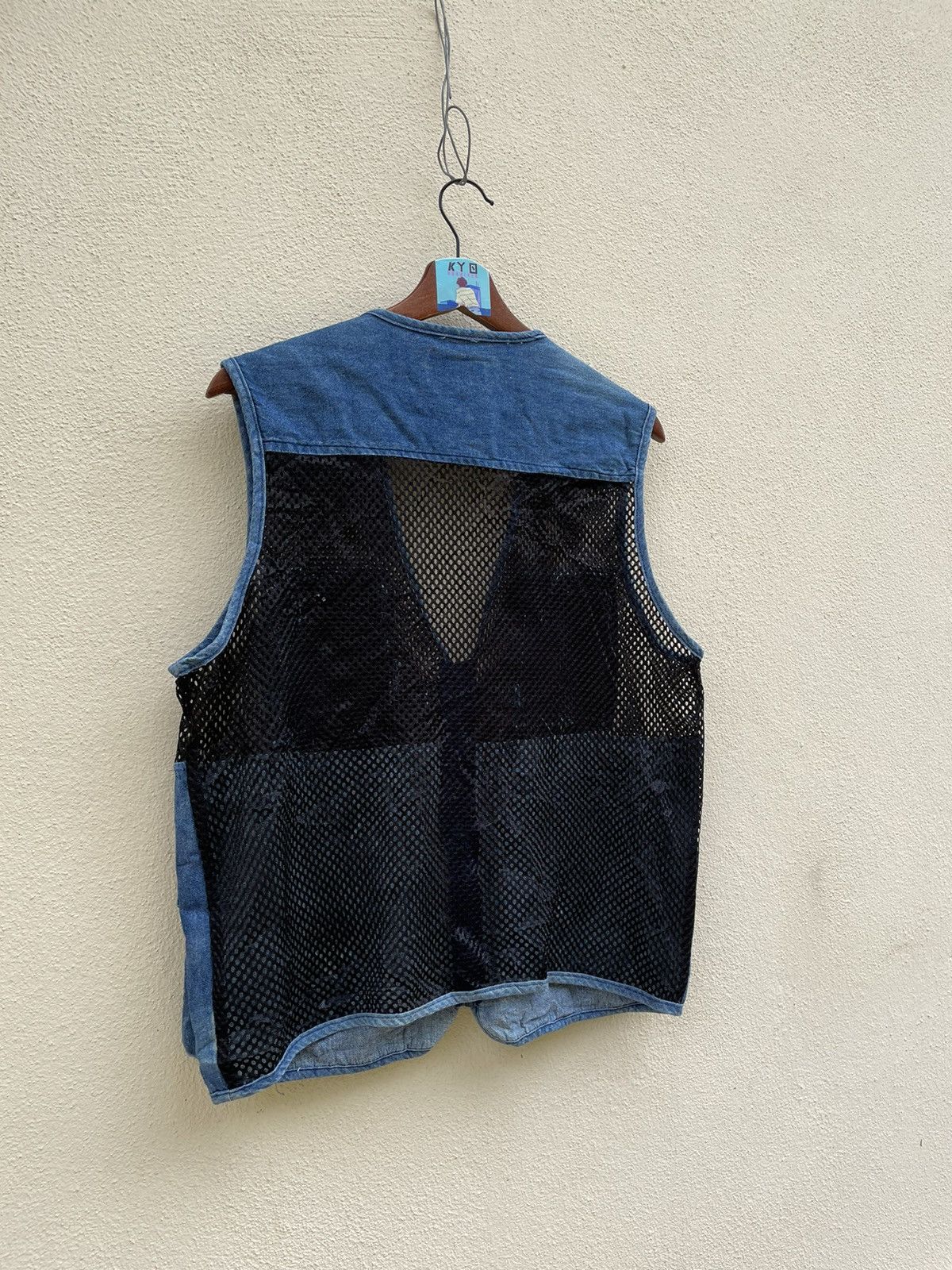 Japanese Brand × Vintage VINTAGE GREAT DEPARTURE SPORTSTEAM FISHNET DENIM VEST Size US M / EU 48-50 / 2 - 5 Thumbnail