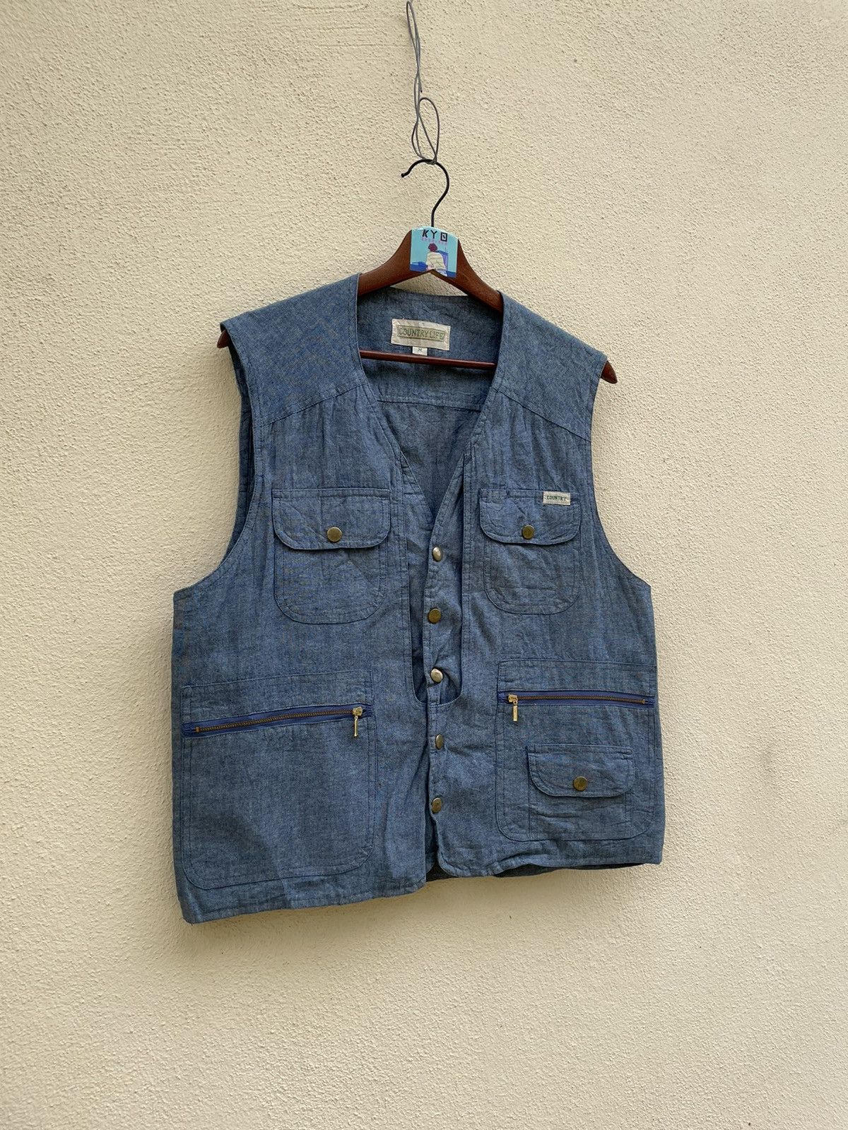 Japanese Brand × Vintage VINTAGE COUNTRY LIFE DENIM VEST Size US M / EU 48-50 / 2 - 2 Thumbnail