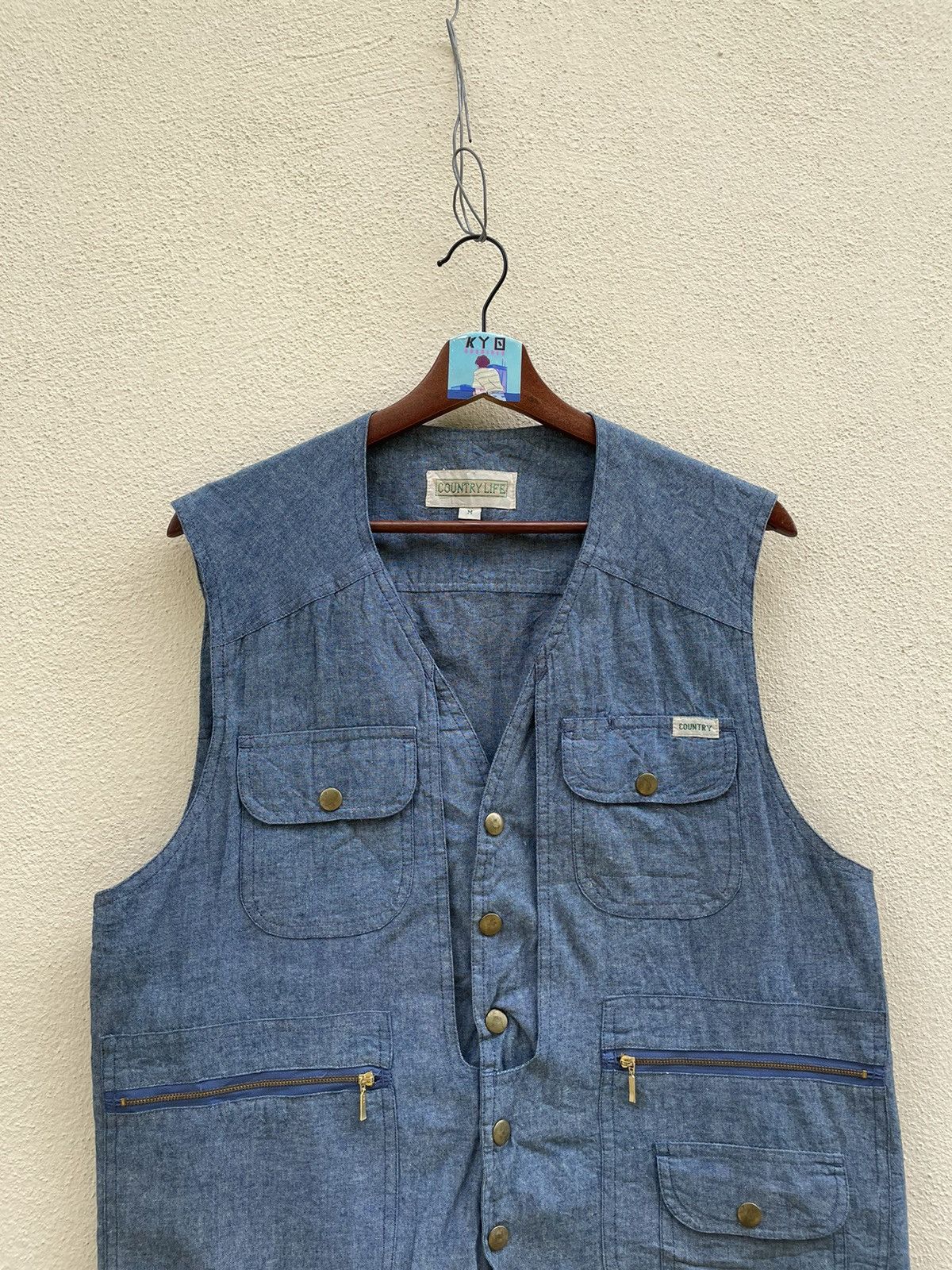 Japanese Brand × Vintage VINTAGE COUNTRY LIFE DENIM VEST Size US M / EU 48-50 / 2 - 3 Thumbnail
