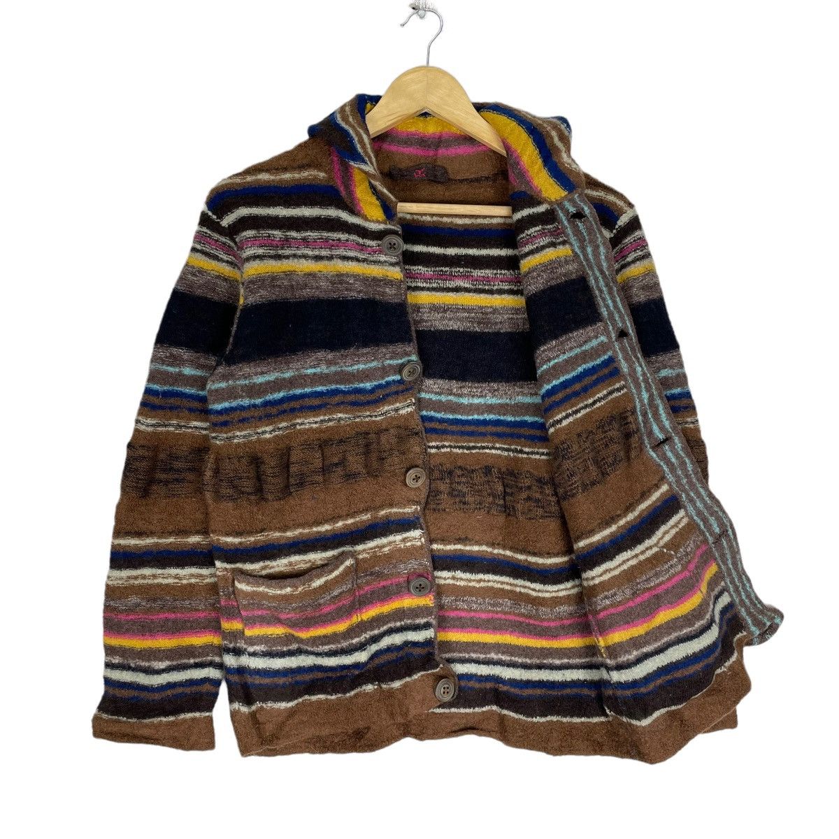 45rpm 🌟45RRM RAINBOW STRIPED WOOL BUTTON JACKET Size L / US 10 / IT 46 - 6 Thumbnail