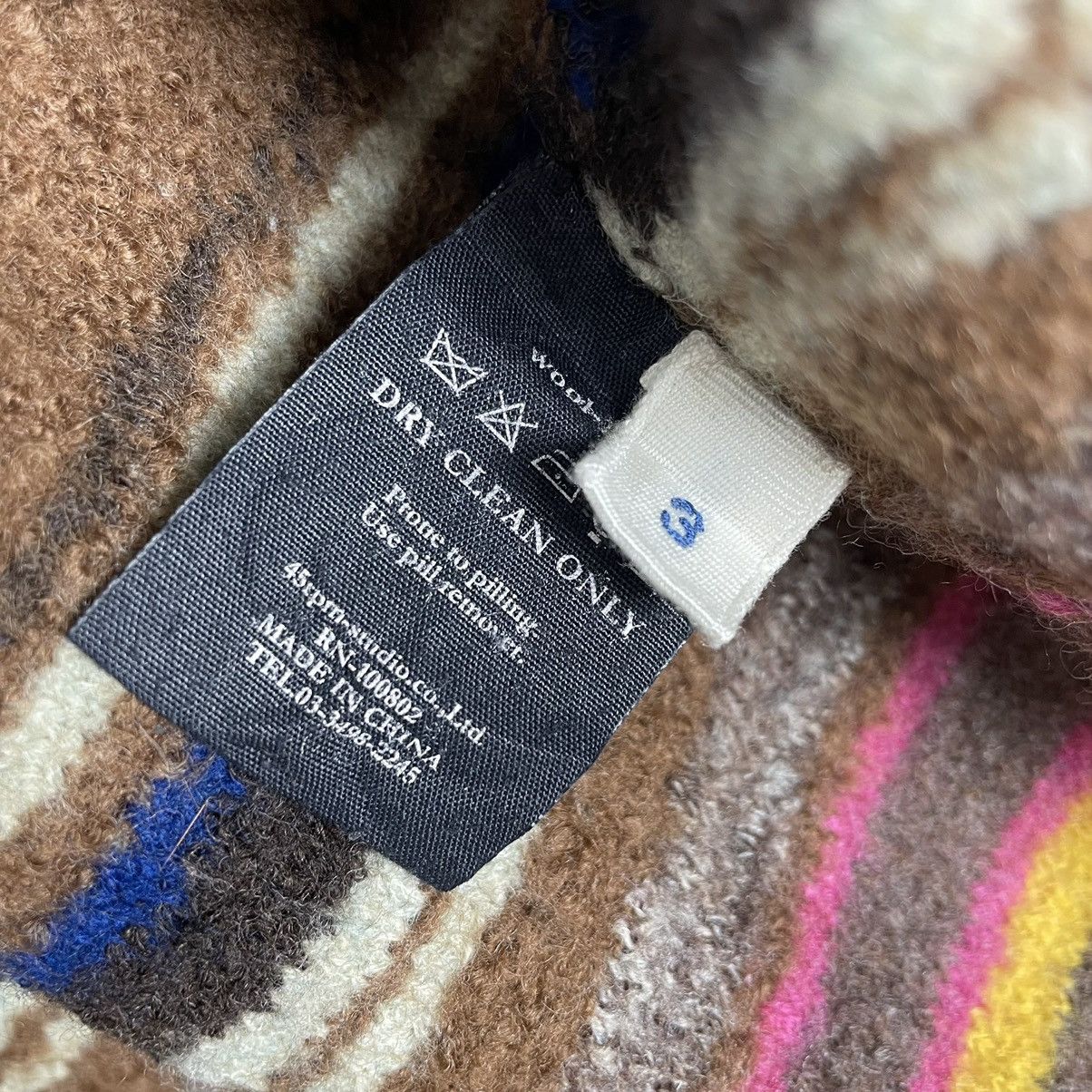 45rpm 🌟45RRM RAINBOW STRIPED WOOL BUTTON JACKET Size L / US 10 / IT 46 - 9 Thumbnail