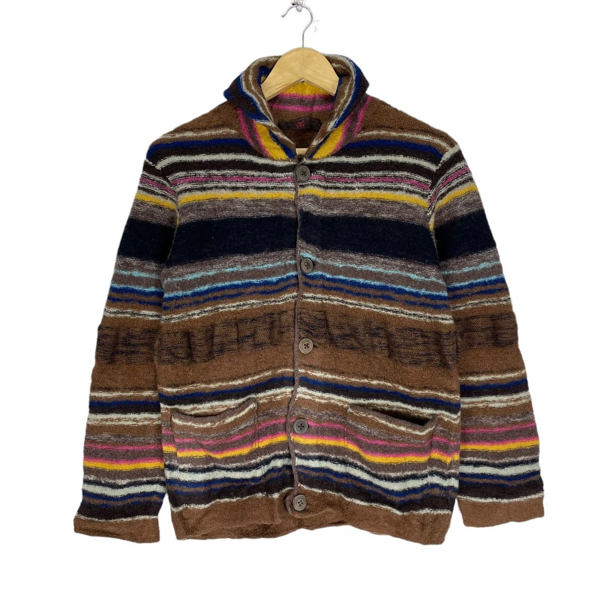 45rpm 🌟45RRM RAINBOW STRIPED WOOL BUTTON JACKET Size L / US 10 / IT 46 - 1 Thumbnail