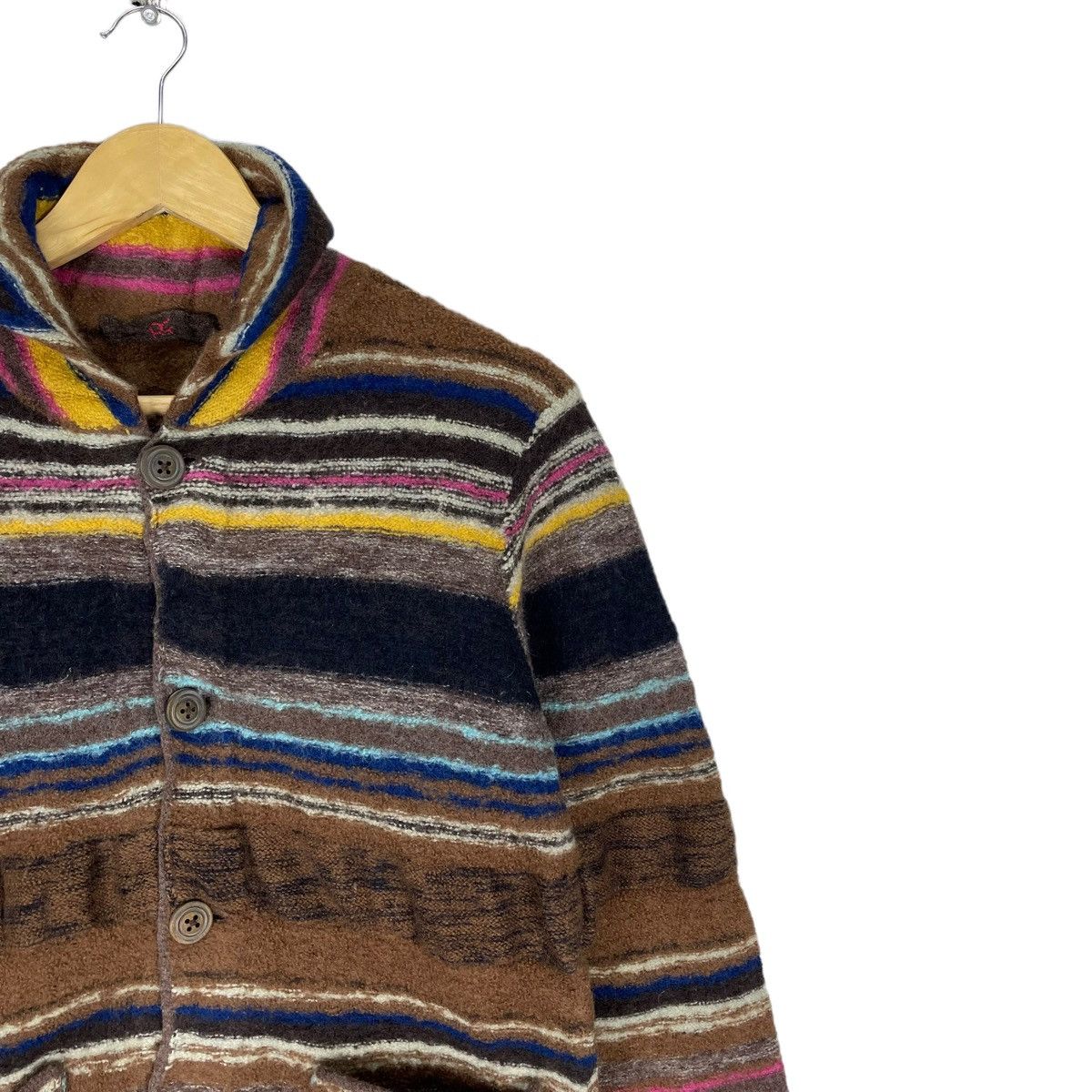 45rpm 🌟45RRM RAINBOW STRIPED WOOL BUTTON JACKET Size L / US 10 / IT 46 - 3 Thumbnail