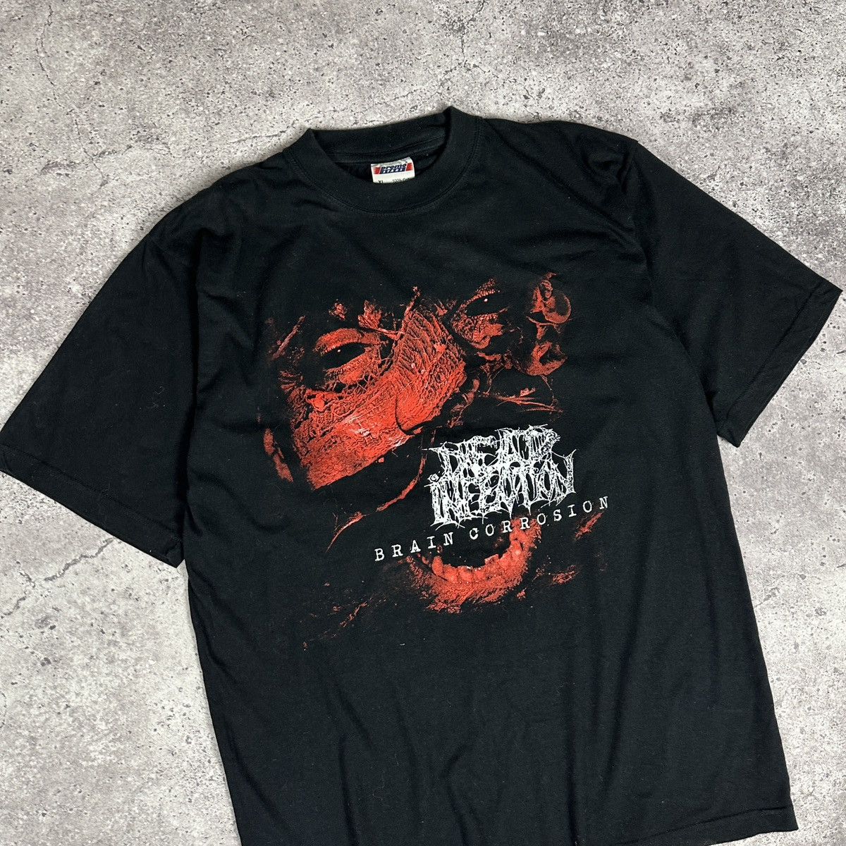Band Tees Y2K Dead Infection Brain Corrosion Cannibal Corpse tee rock Size US XL / EU 56 / 4 - 5 Thumbnail