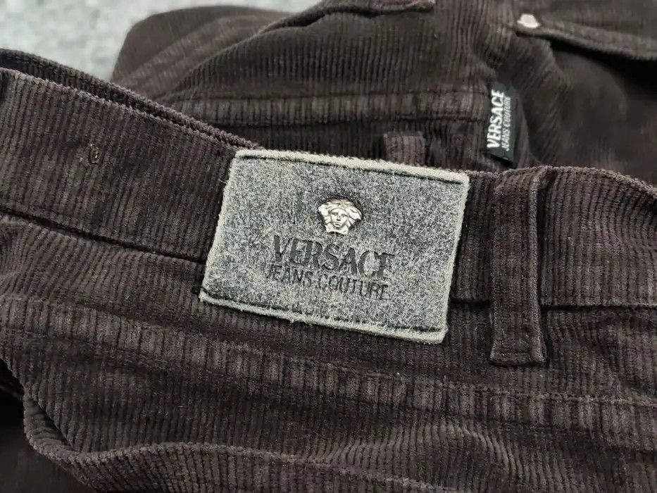 Versace Jeans Couture Vintage Versace jeans Couture Dark Corduroy Trouser Pants Size US 32 / EU 48 - 9 Thumbnail