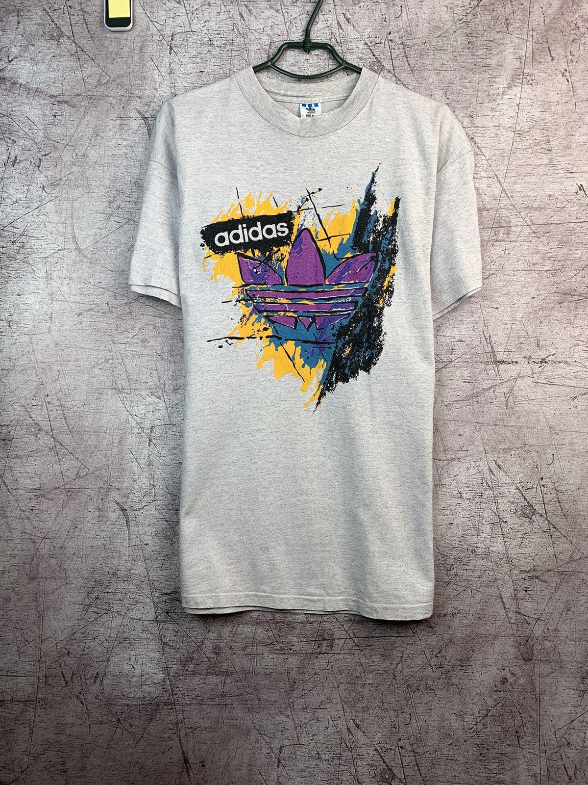 Adidas × Vintage Vintage Adidas Big Logo T Shirt Size US L / EU 52-54 / 3 - 1 Thumbnail