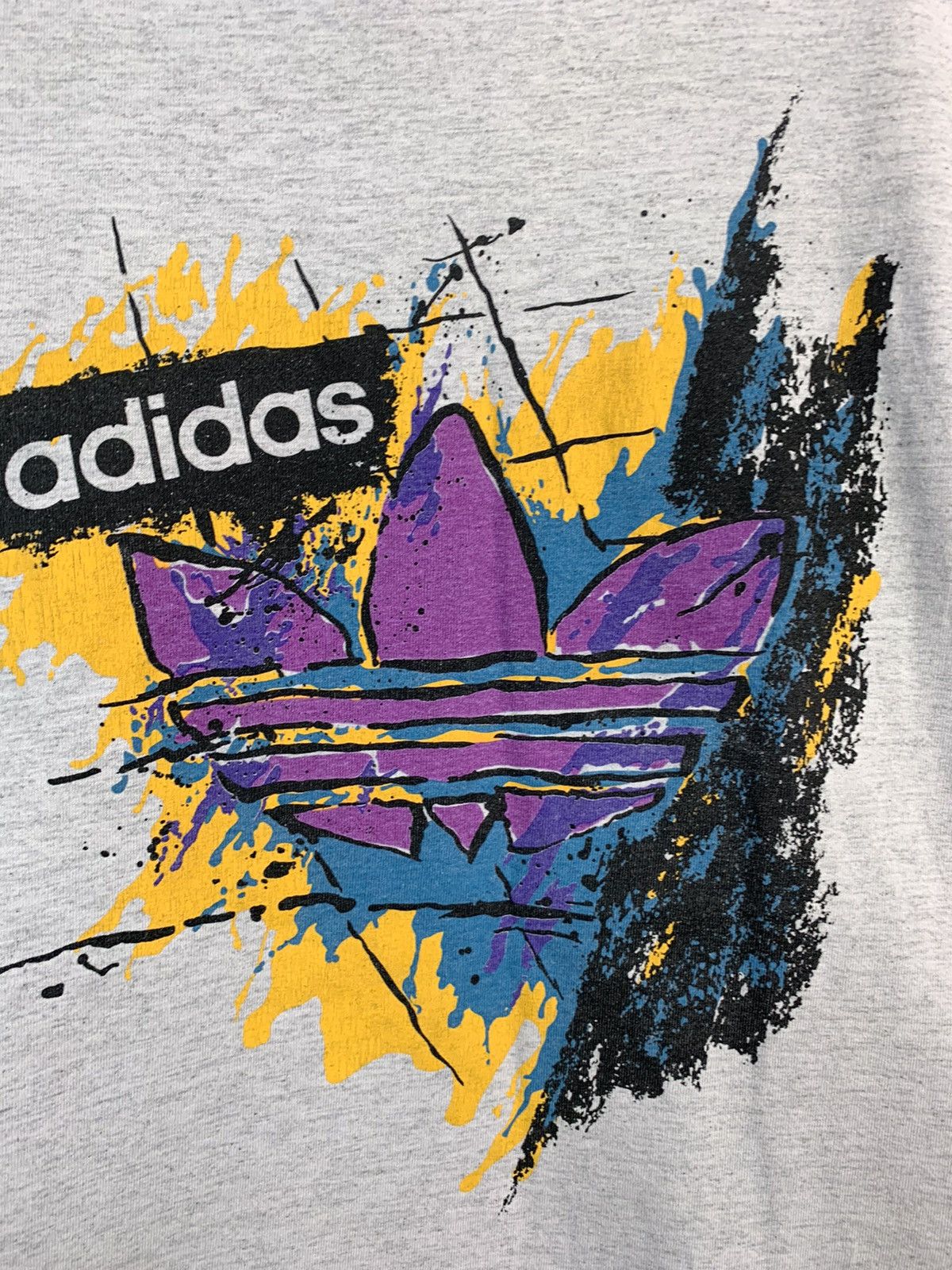 Adidas × Vintage Vintage Adidas Big Logo T Shirt Size US L / EU 52-54 / 3 - 4 Thumbnail