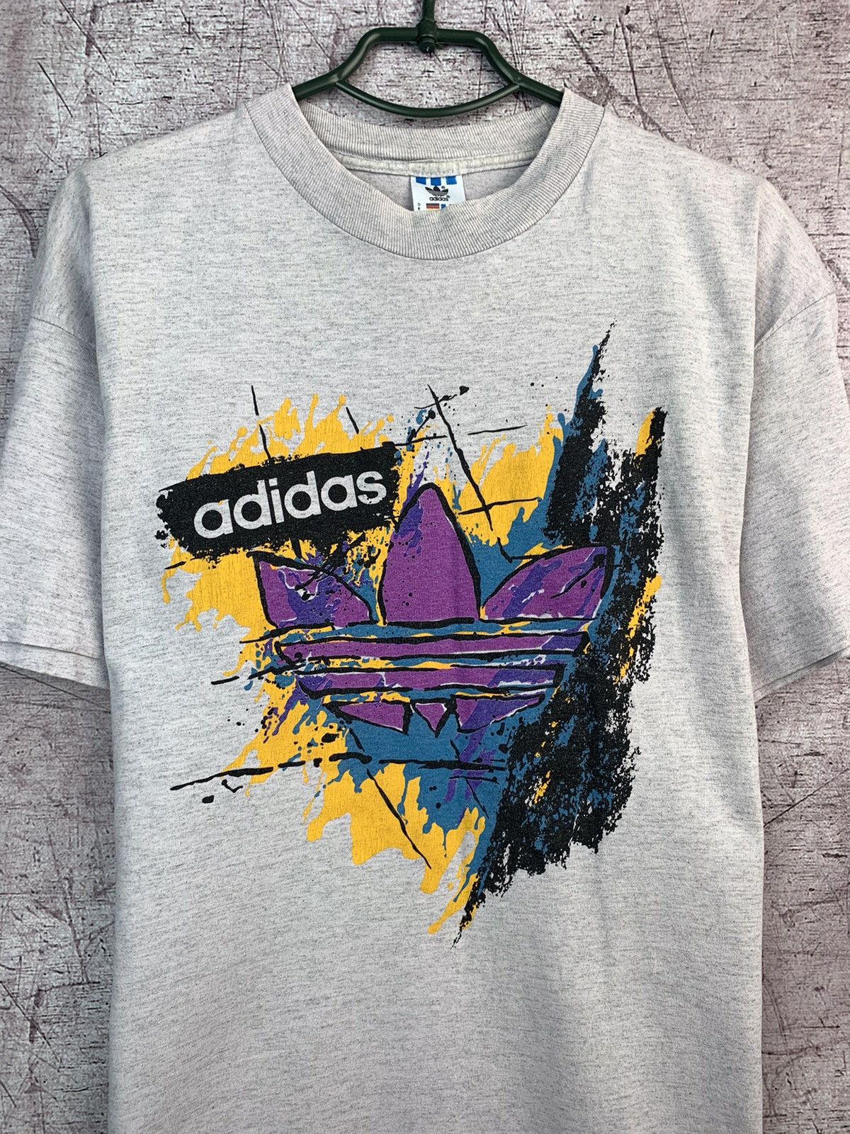 Adidas × Vintage Vintage Adidas Big Logo T Shirt Size US L / EU 52-54 / 3 - 2 Thumbnail
