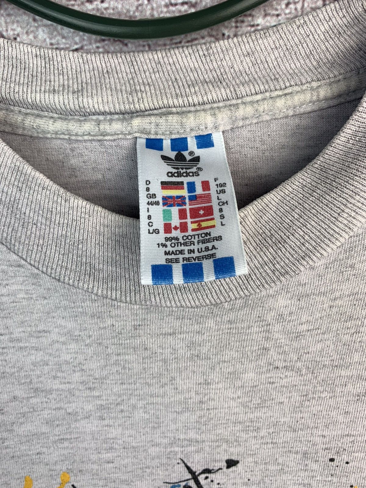 Adidas × Vintage Vintage Adidas Big Logo T Shirt Size US L / EU 52-54 / 3 - 5 Thumbnail