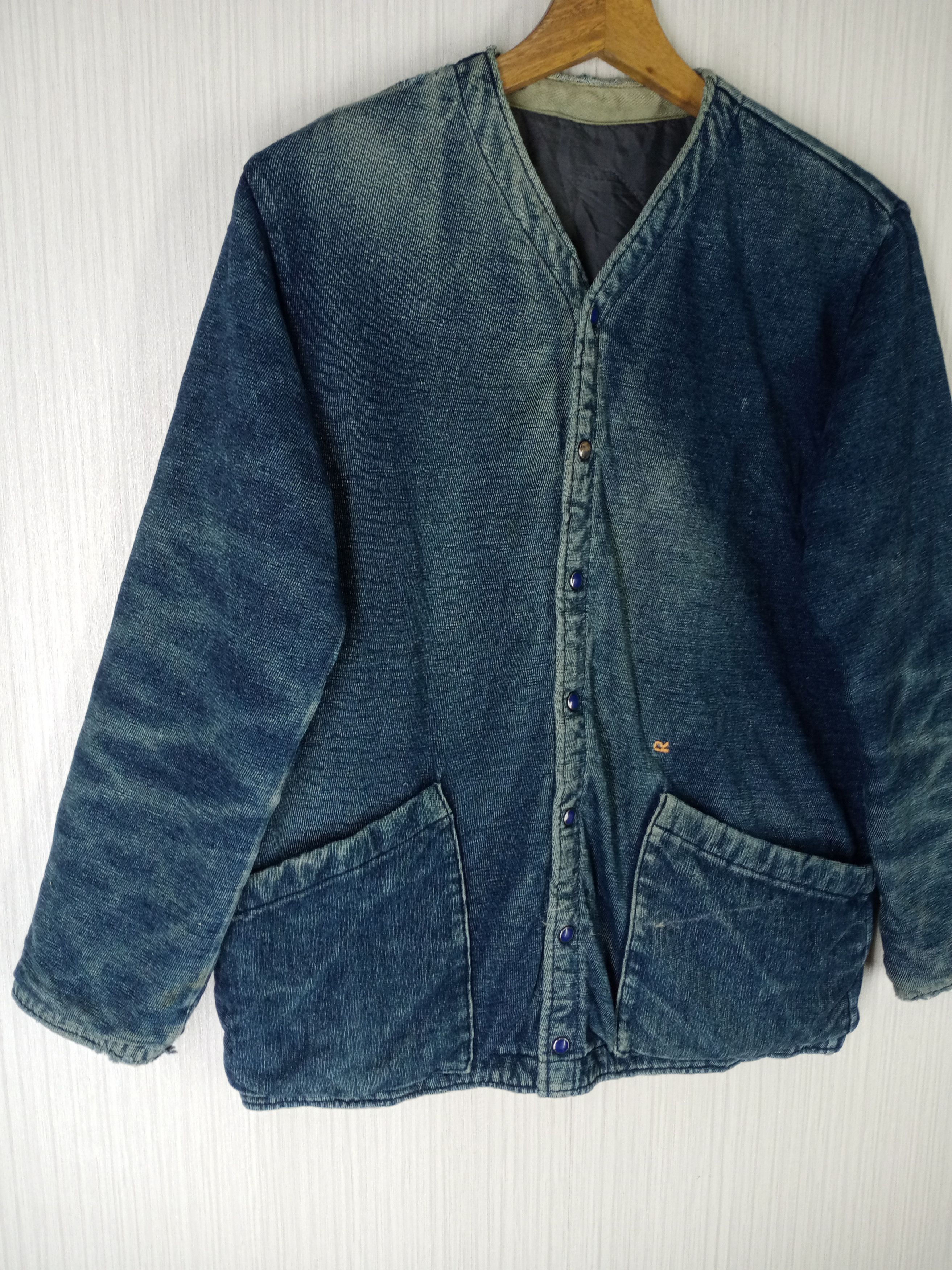 45rpm Rare Vintage 45RPM Distressed Indigo Cardigan Size US M / EU 48-50 / 2 - 2 Thumbnail