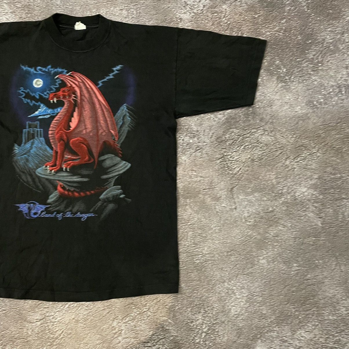 Vintage Vintage 90s Dragon Graphic Tee Sun Faded Y2K Horror Grunge L Size US L / EU 52-54 / 3 - 3 Thumbnail