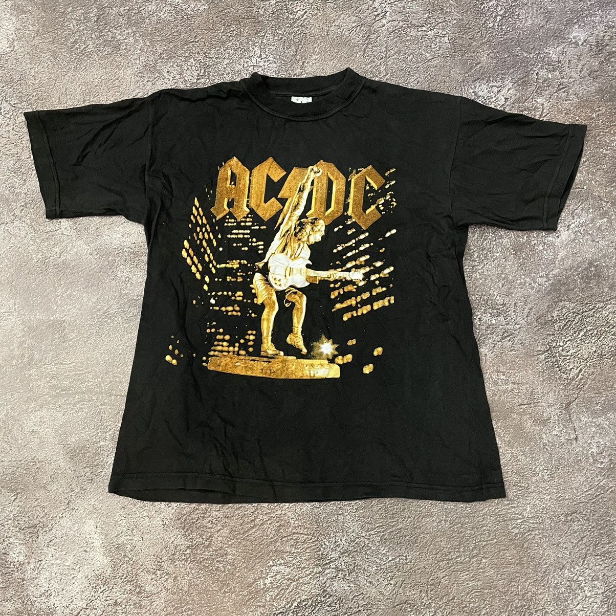 Vintage Vintage 90s AC DC Sun Faded Graphic Band Tee Grunge Boxy L Size US L / EU 52-54 / 3 - 4 Thumbnail