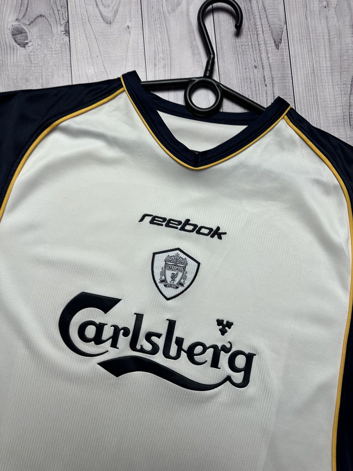 Reebok × Vintage Vintage Liverpool Reebok soccer jersey size M away rare Size US M / EU 48-50 / 2 - 2 Thumbnail