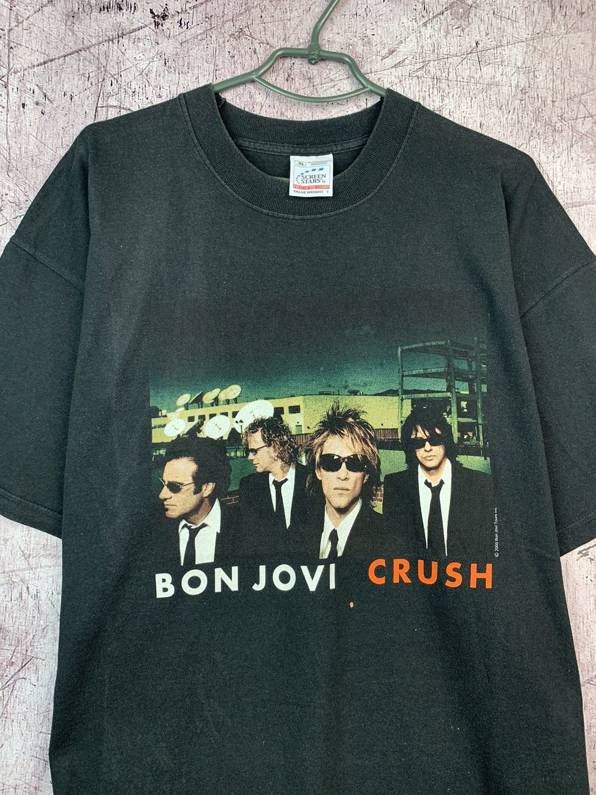Band Tees × Vintage Bon Jovi Crush Tour 2000 Rare Vintage ScreenStars Band Tee Size US XL / EU 56 / 4 - 4 Thumbnail
