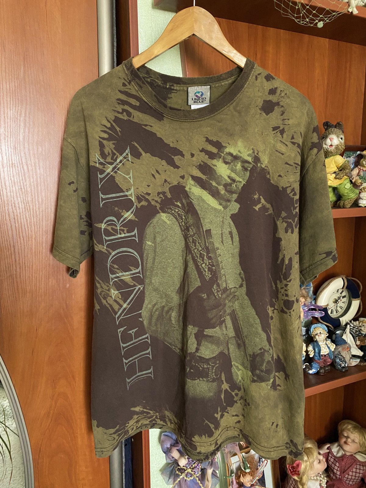 Band Tees × Liquid Blue × Vintage y2k Liquid Blue Jimi Hendrix All Over Print Shirt Size US L / EU 52-54 / 3 - 1 Thumbnail