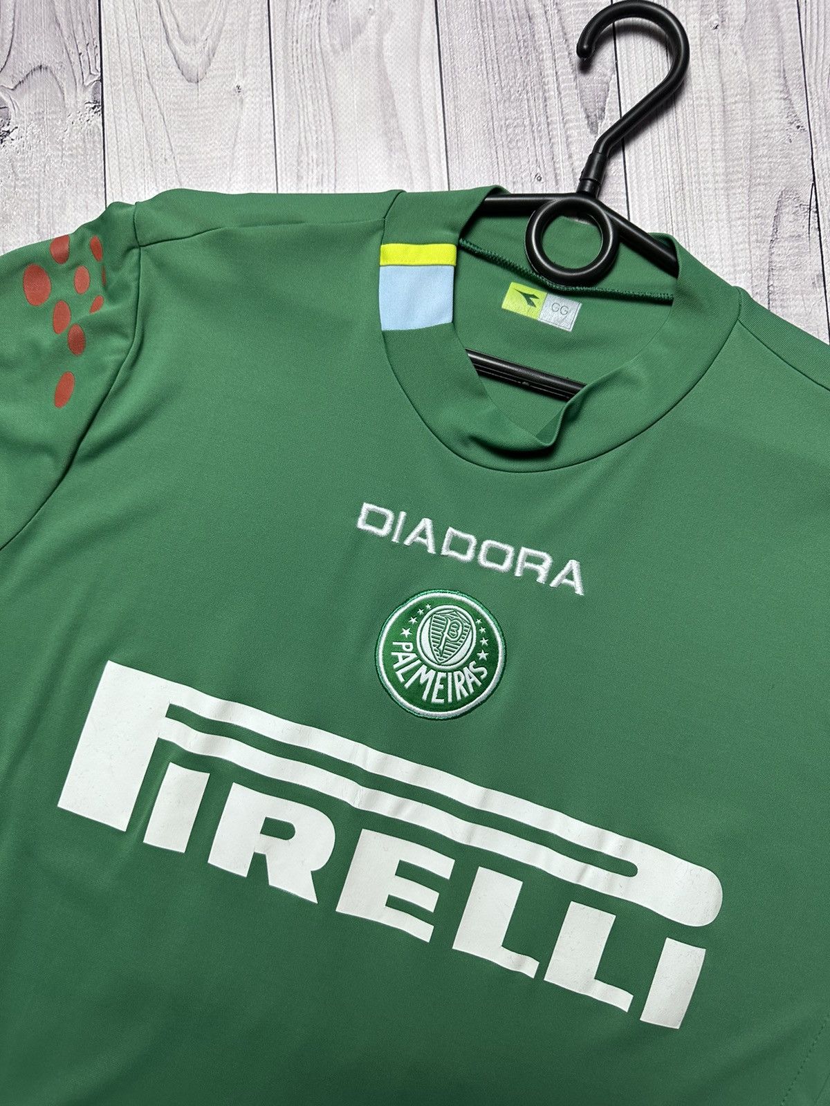 Diadora Vintage Palmeiras soccer jersey Diadora green away rare XL Size US XL / EU 56 / 4 - 3 Thumbnail