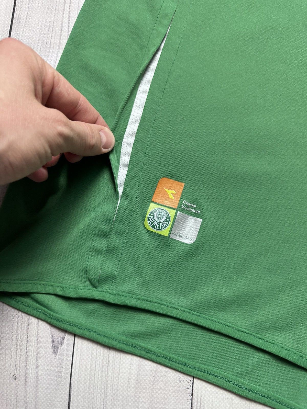 Diadora Vintage Palmeiras soccer jersey Diadora green away rare XL Size US XL / EU 56 / 4 - 2 Thumbnail