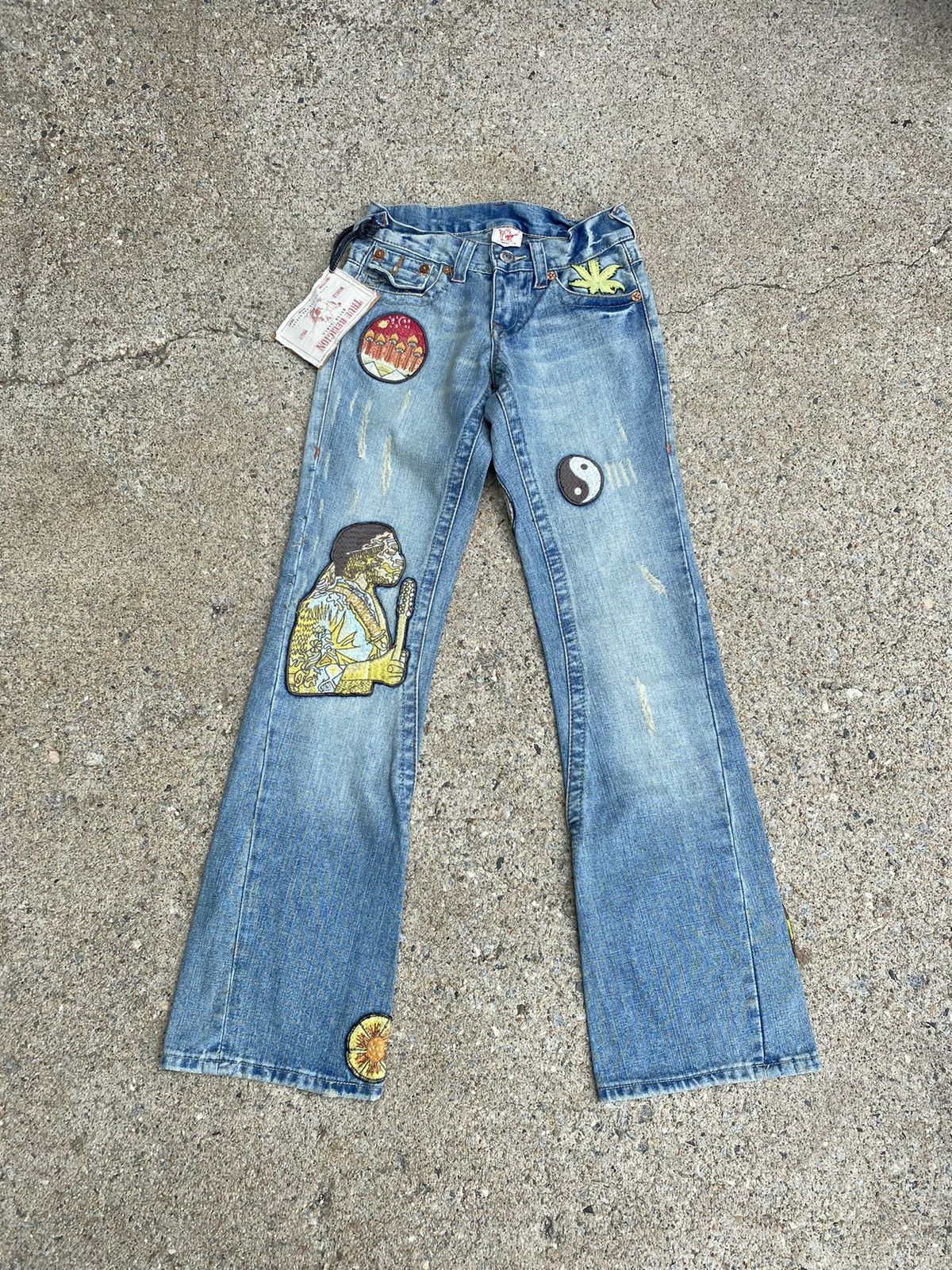 image of True Religion Jimmy Hendrix Flair Hippie Jeans in Denim, Men's (Size 26)