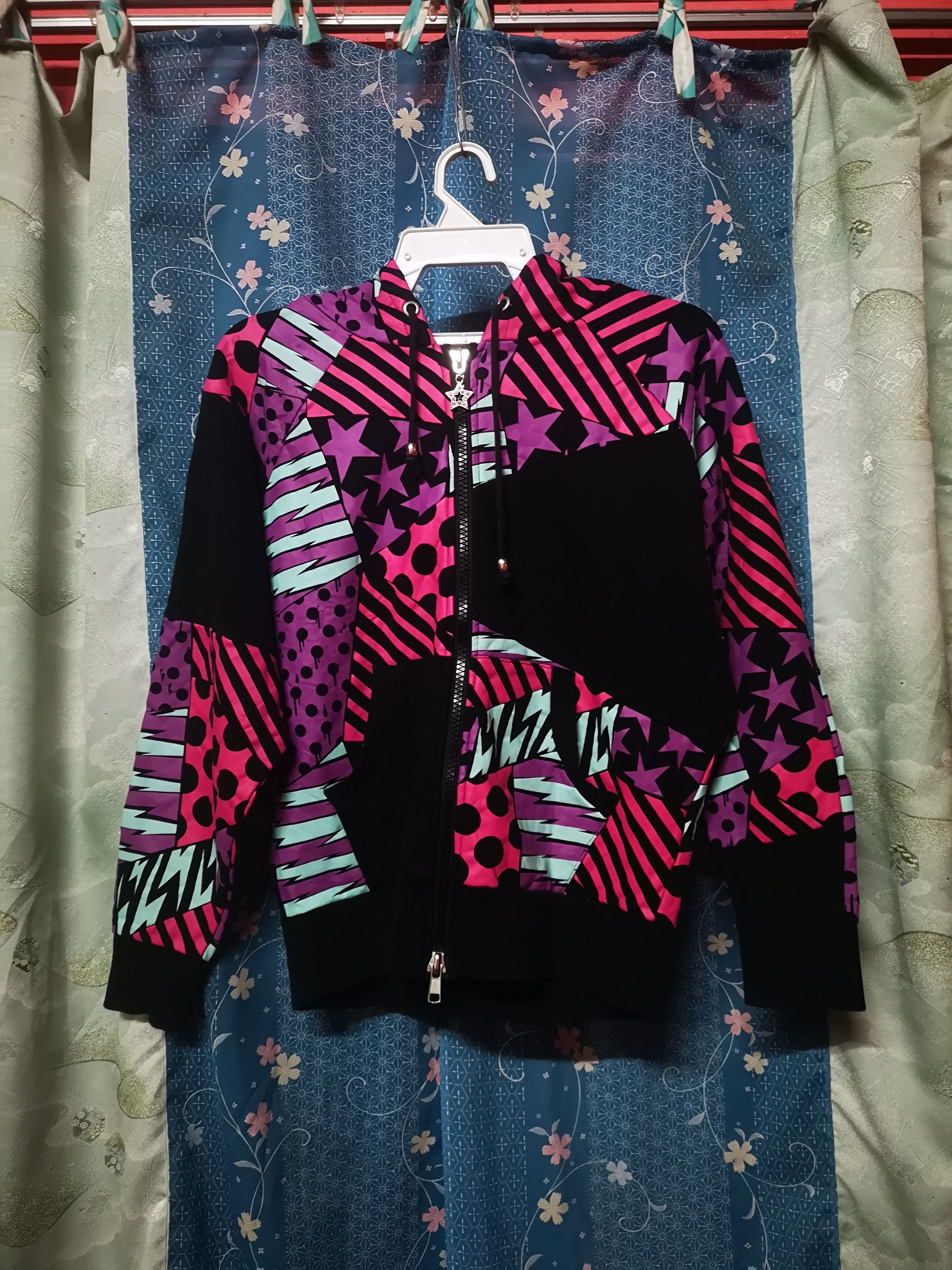 Japanese Brand JAG Patchwork zipper hoodie Size US M / EU 48-50 / 2 - 1 Thumbnail