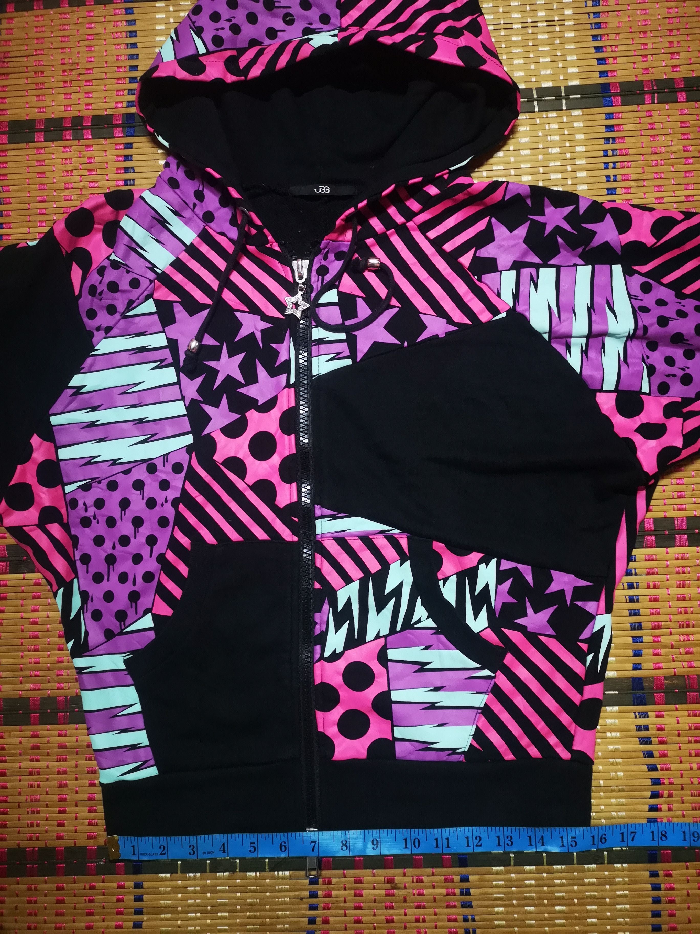 Japanese Brand JAG Patchwork zipper hoodie Size US M / EU 48-50 / 2 - 11 Thumbnail