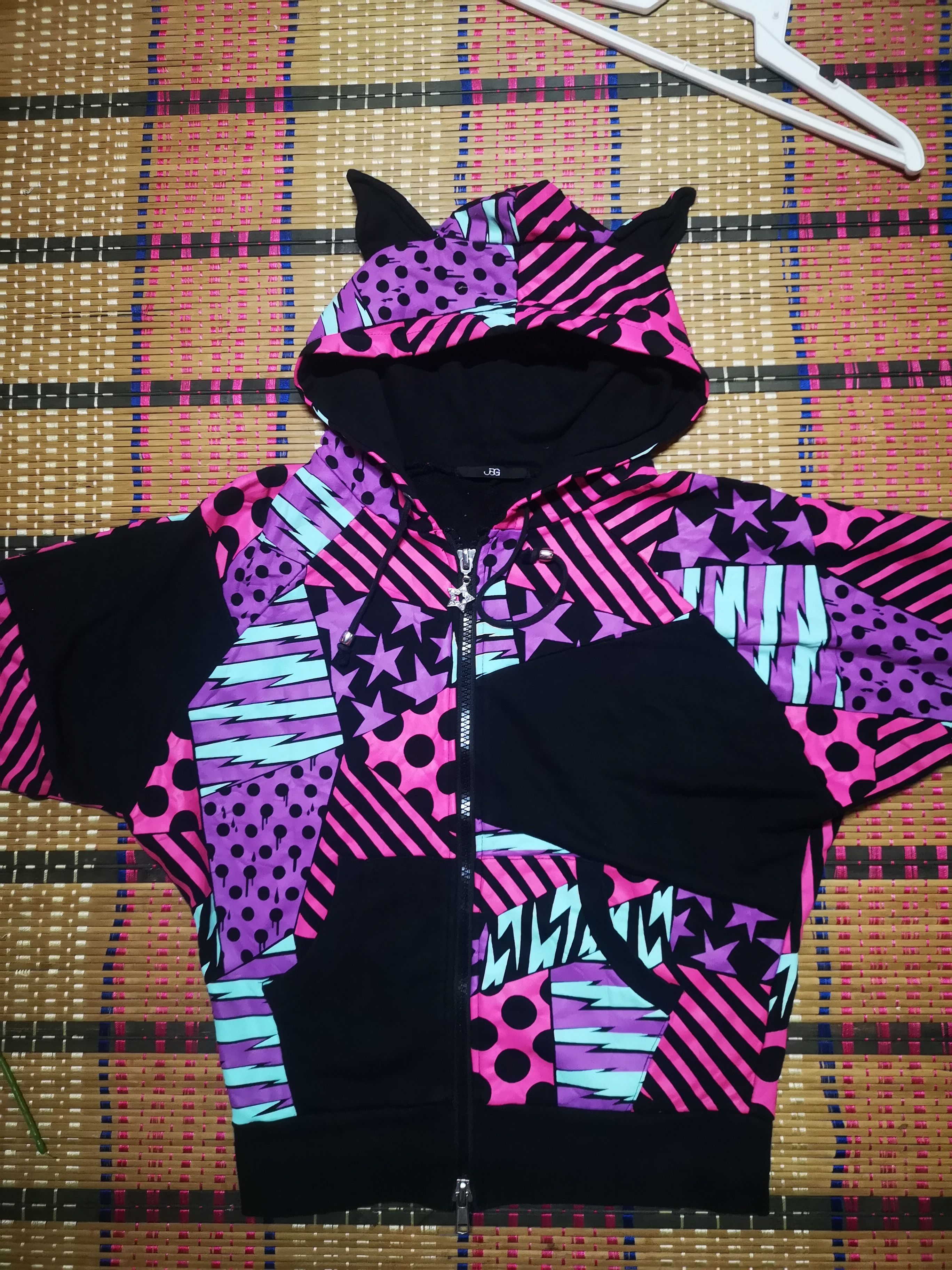 Japanese Brand JAG Patchwork zipper hoodie Size US M / EU 48-50 / 2 - 5 Thumbnail