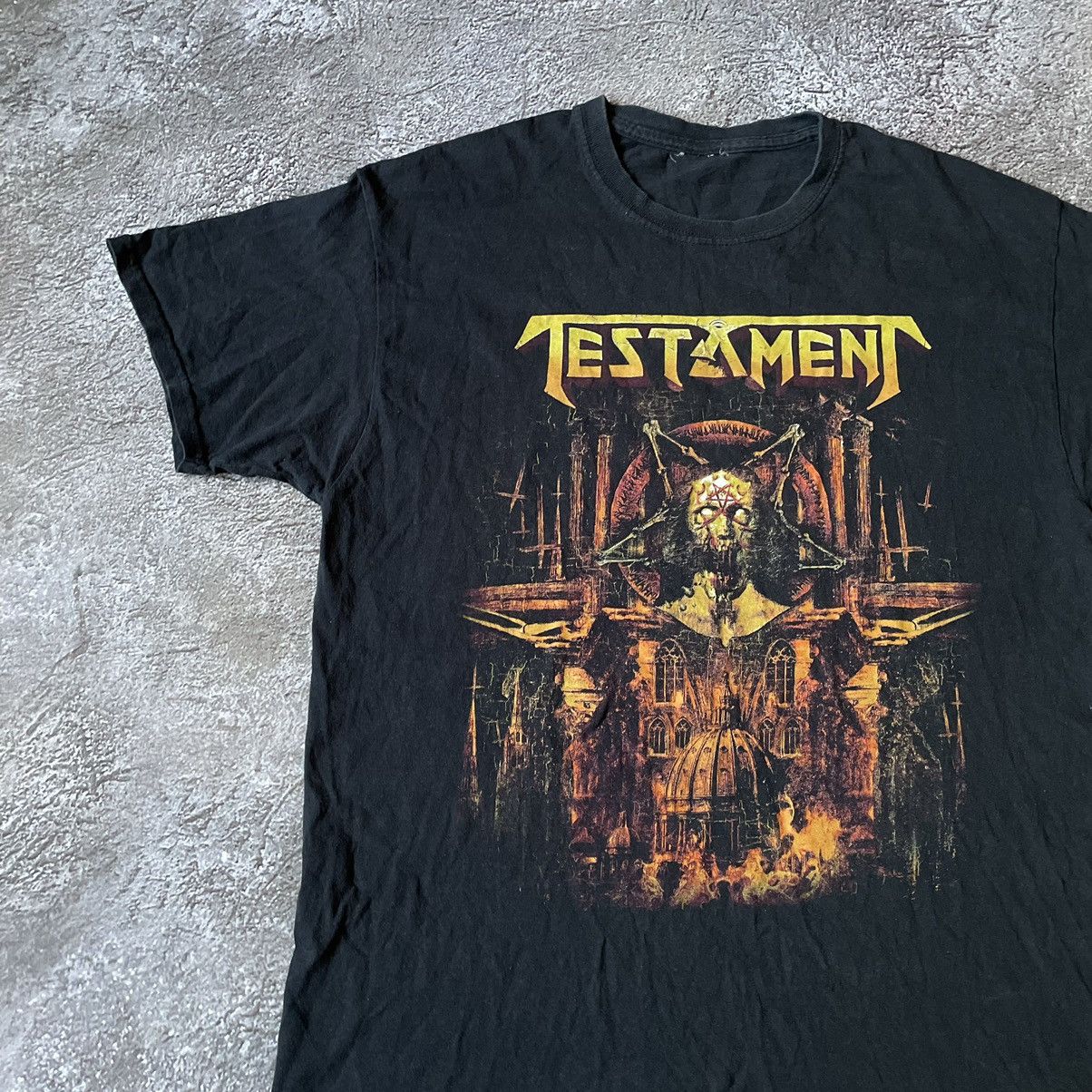 Vintage Vintage Testament Band Tee Graphic Skull Horror Grunge L Size US L / EU 52-54 / 3 - 4 Thumbnail