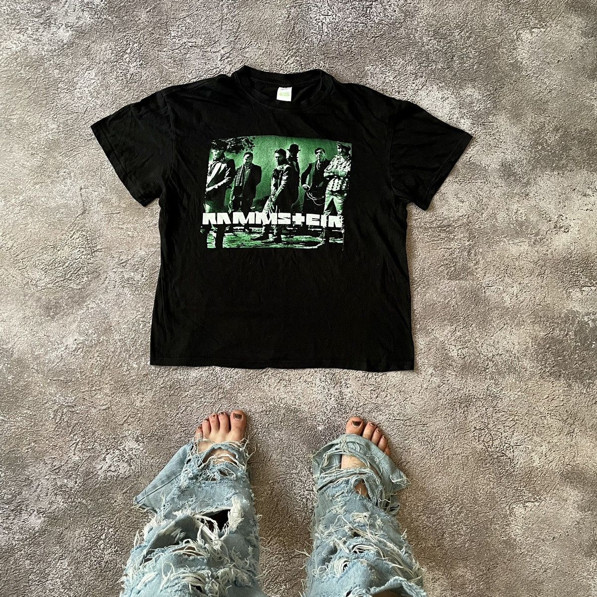 Vintage Vintage Y2K Rammstein Graphic Tee Band Punk Grunge Boxy L Size US L / EU 52-54 / 3 - 1 Thumbnail