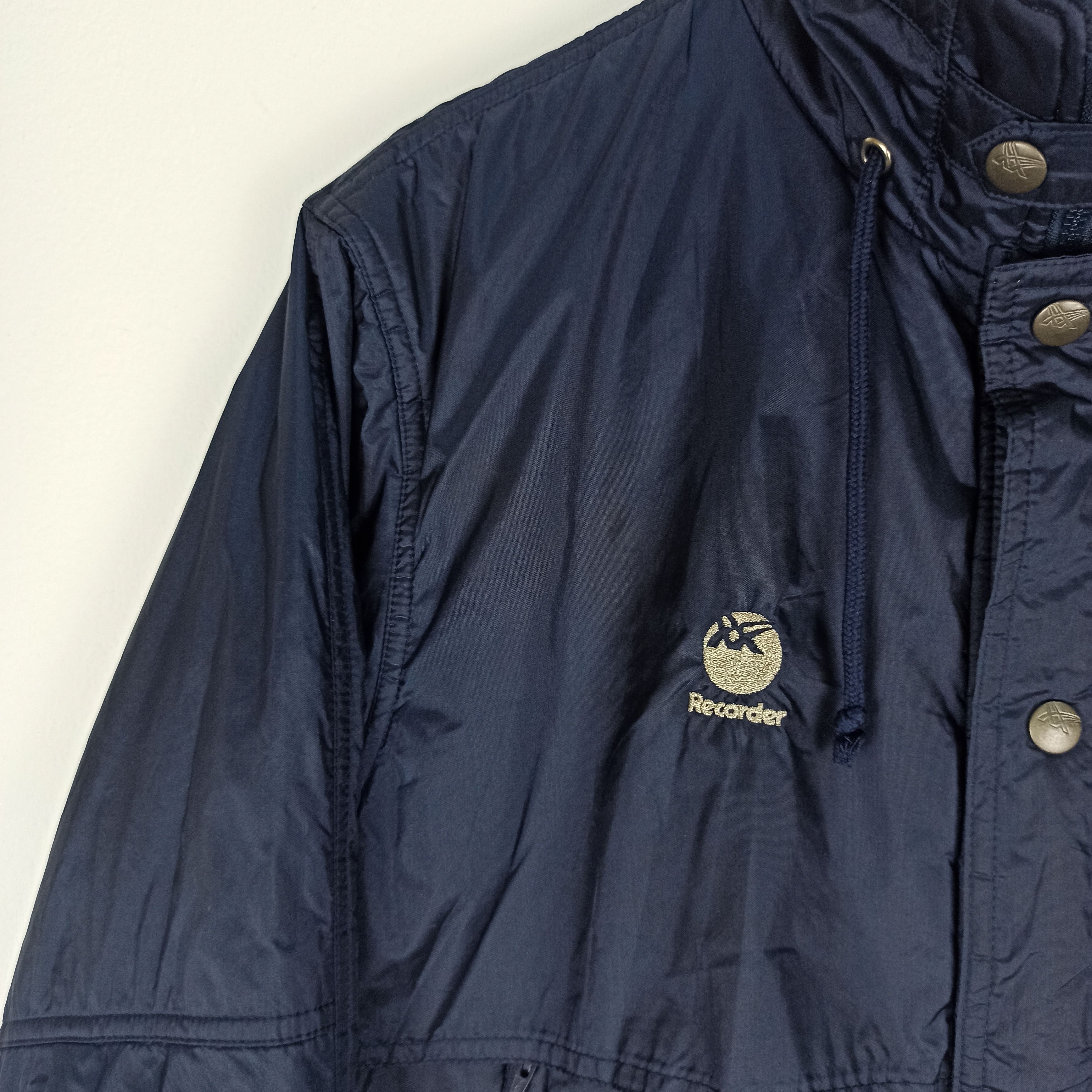Asics Rare🔥 ASICS Recorder Bomber Jacket Hoodie Japan Size US L / EU 52-54 / 3 - 4 Thumbnail