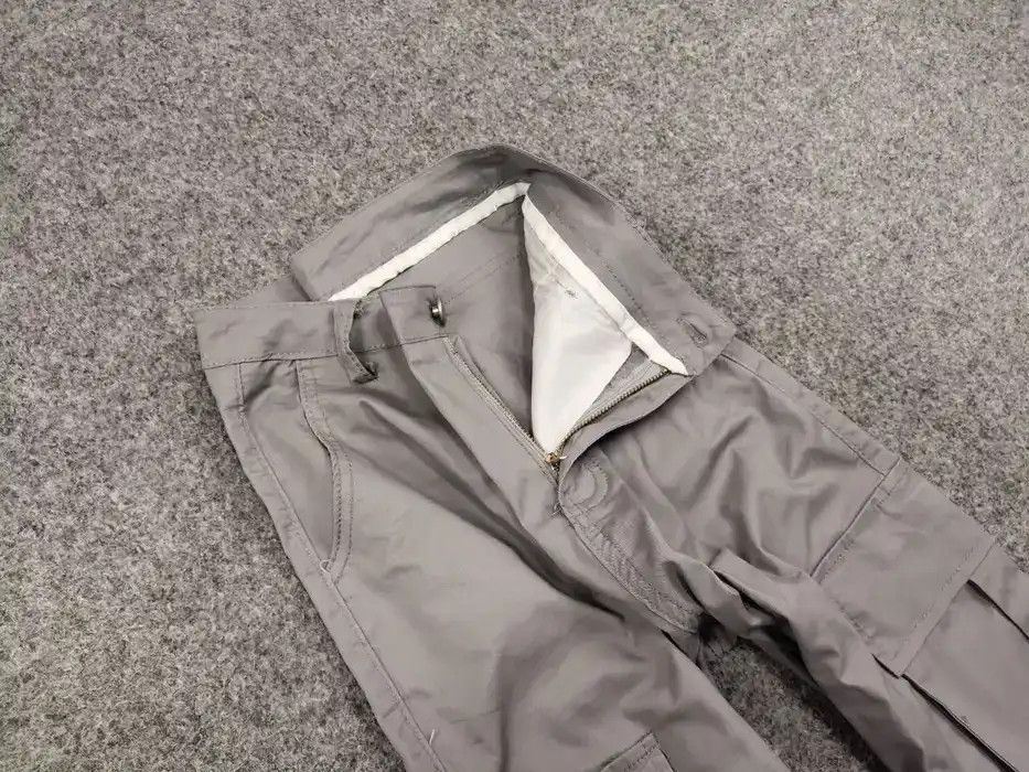 Japanese Brand Vintage 90's Japanese Bondage Zip Bootcut Gray Cargo Pants Size US 30 / EU 46 - 8 Thumbnail