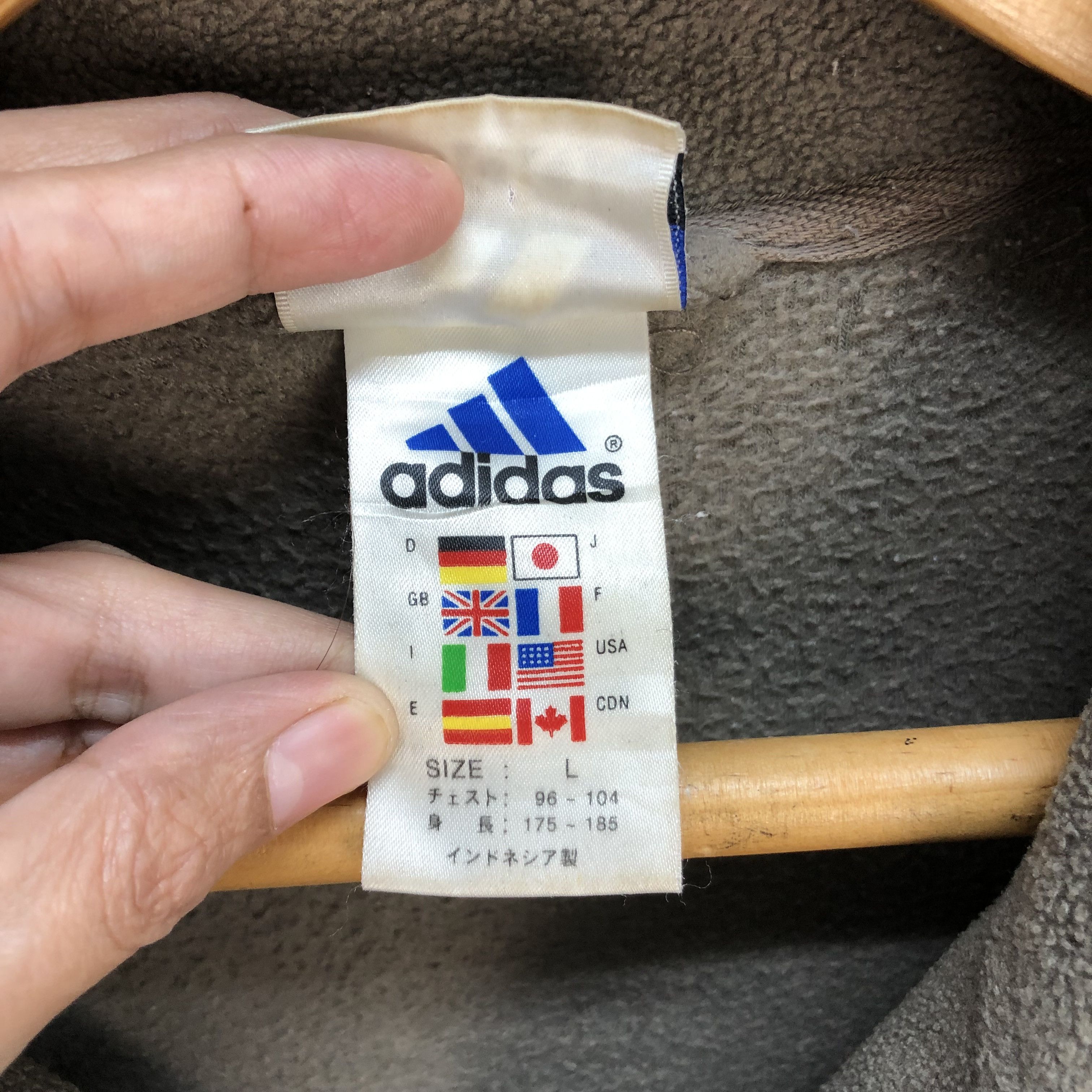 Adidas Vintage 90's Adidas Turtle Neck Pullover Fleece #5689-202 Size US L / EU 52-54 / 3 - 10 Thumbnail