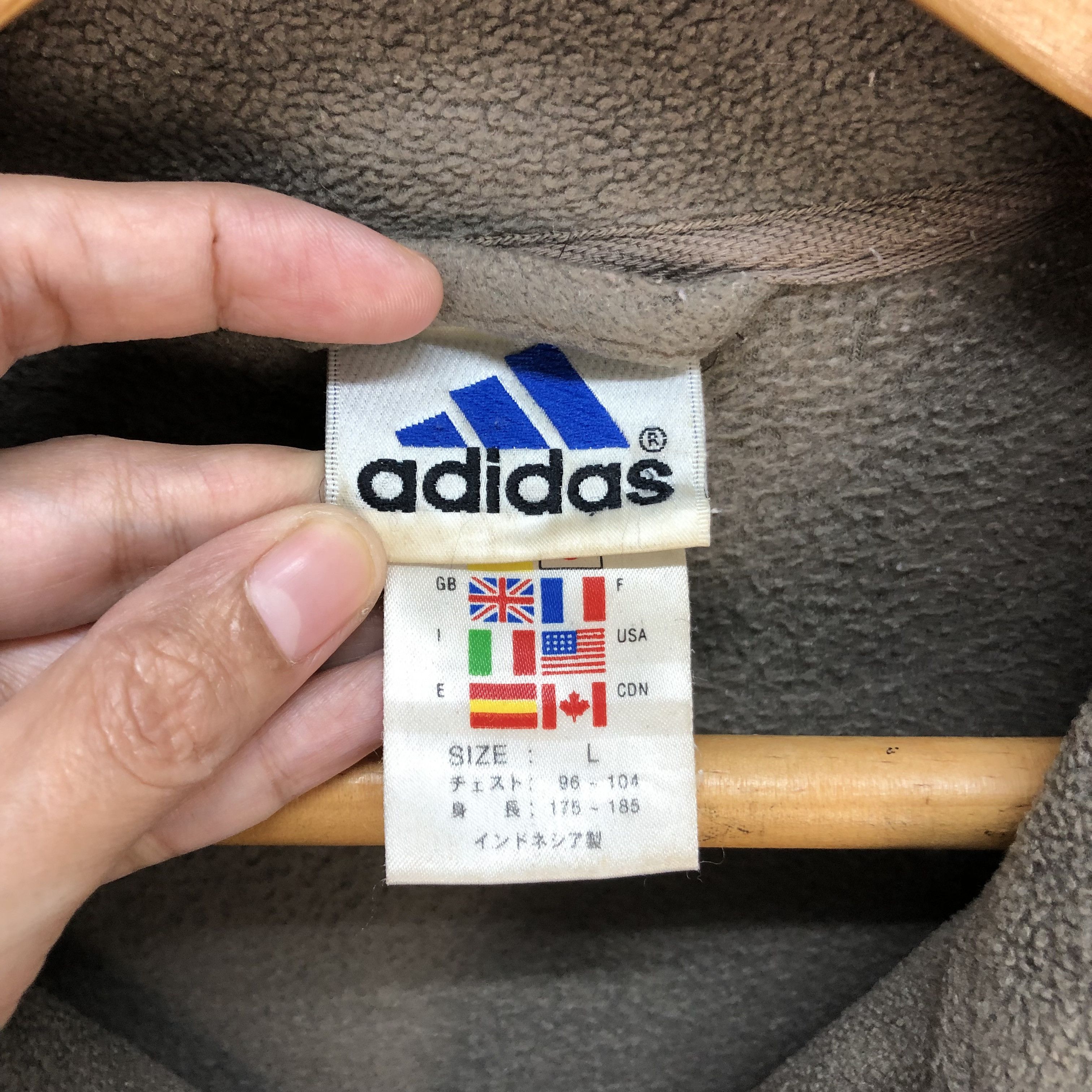 Adidas Vintage 90's Adidas Turtle Neck Pullover Fleece #5689-202 Size US L / EU 52-54 / 3 - 9 Thumbnail