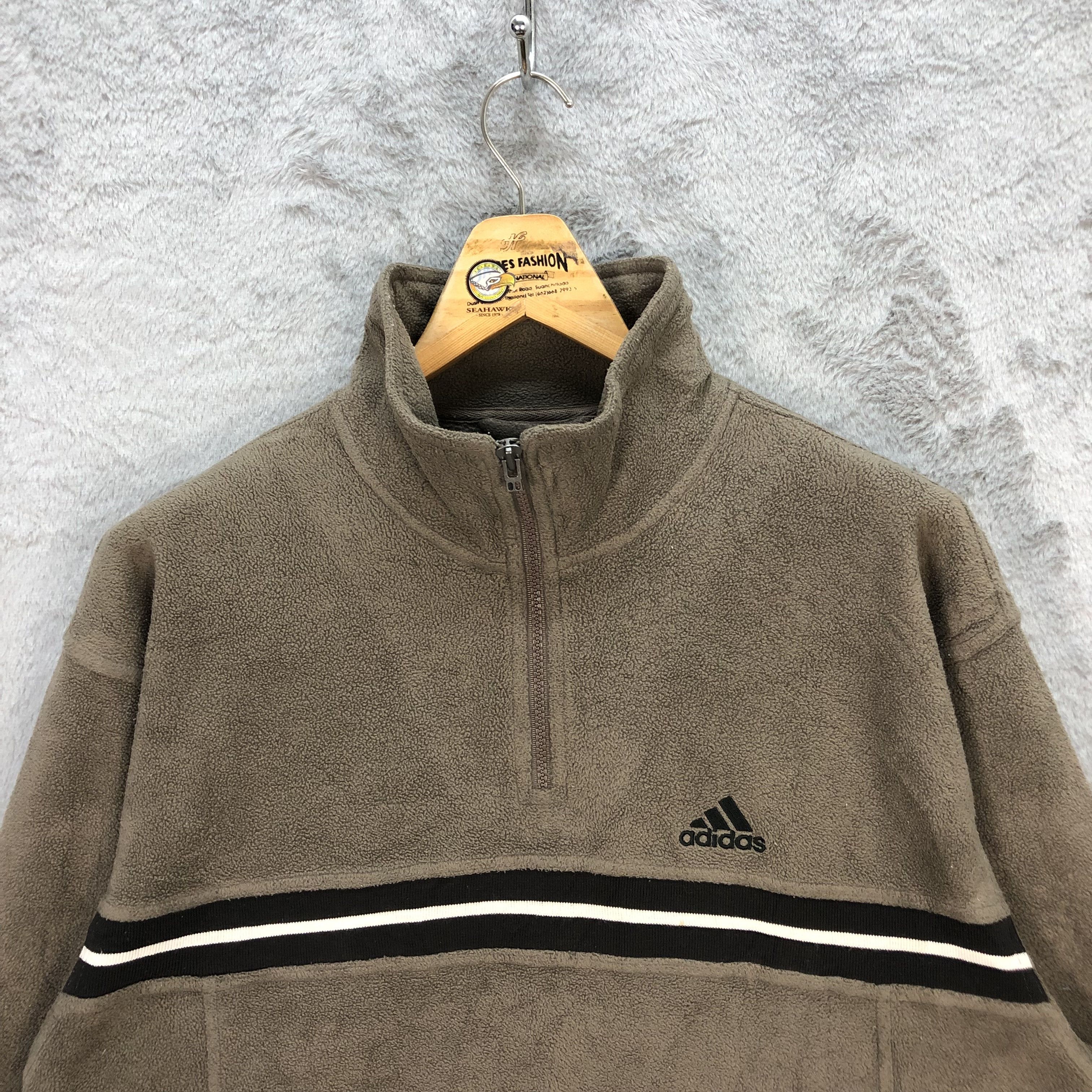 Adidas Vintage 90's Adidas Turtle Neck Pullover Fleece #5689-202 Size US L / EU 52-54 / 3 - 2 Thumbnail