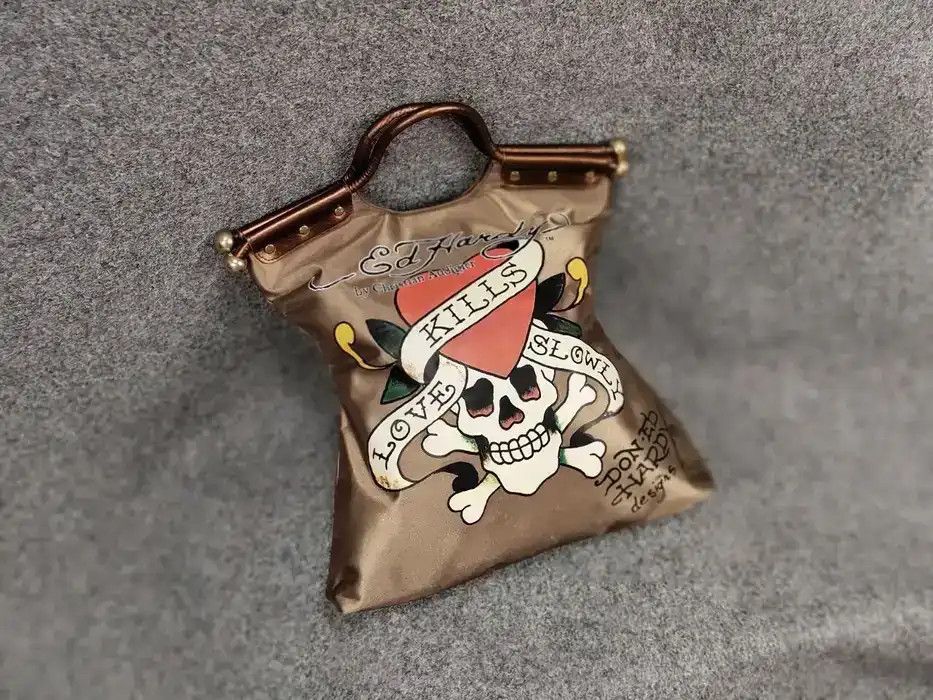 Ed Hardy Vintage Ed Hardy x Christian Audigier Logo Purse Bag Y2K Size ONE SIZE - 2 Thumbnail