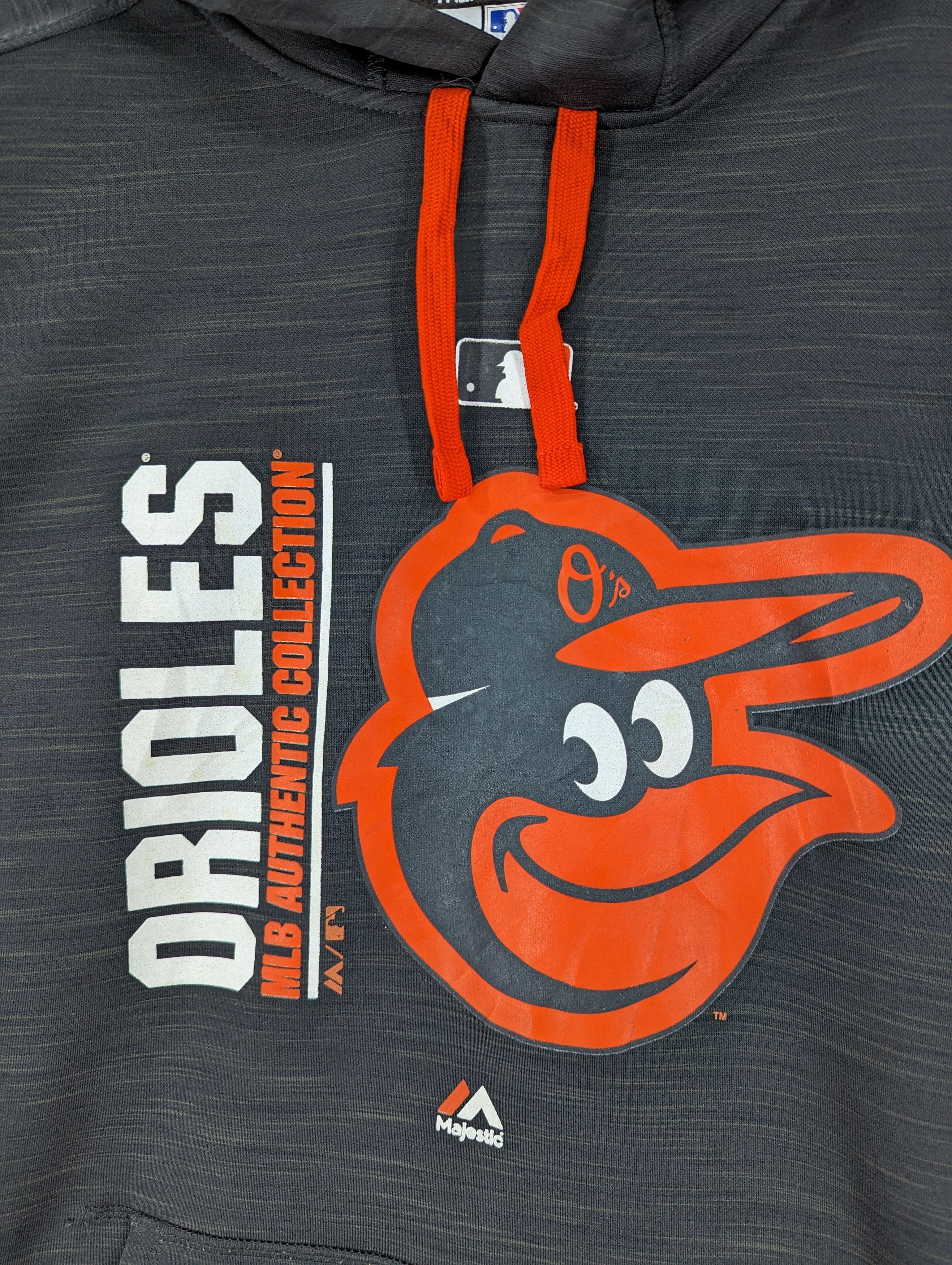 MLB 🔥RARE🔥Baltimore Orioles Majestic Baseball Hoodie Size US M / EU 48-50 / 2 - 5 Thumbnail