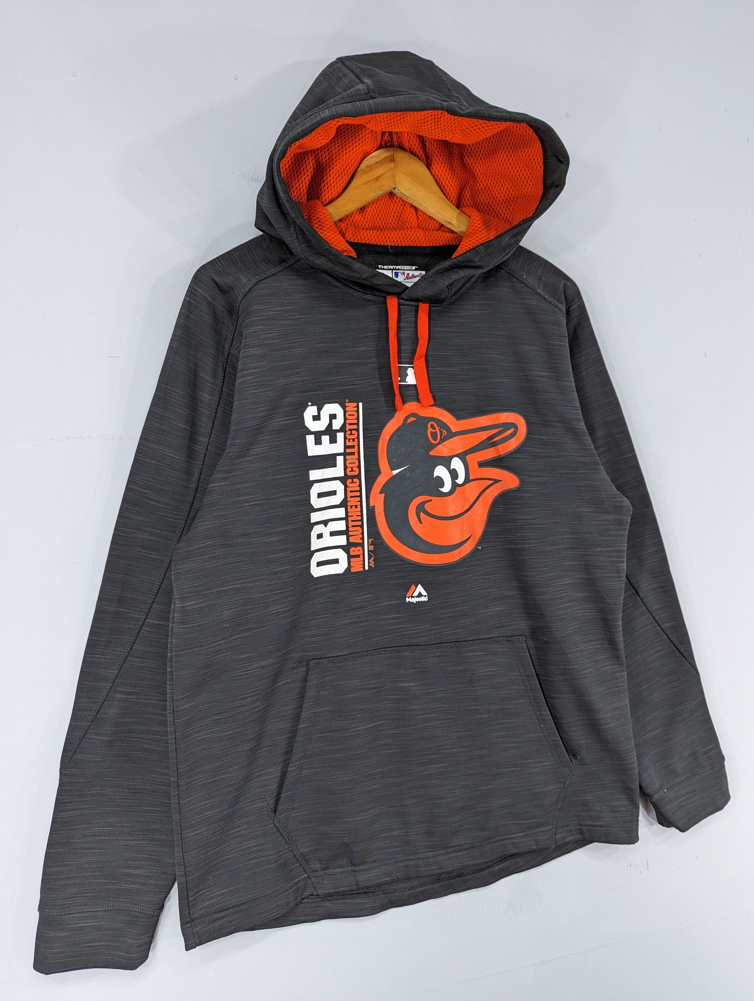 MLB 🔥RARE🔥Baltimore Orioles Majestic Baseball Hoodie Size US M / EU 48-50 / 2 - 2 Thumbnail