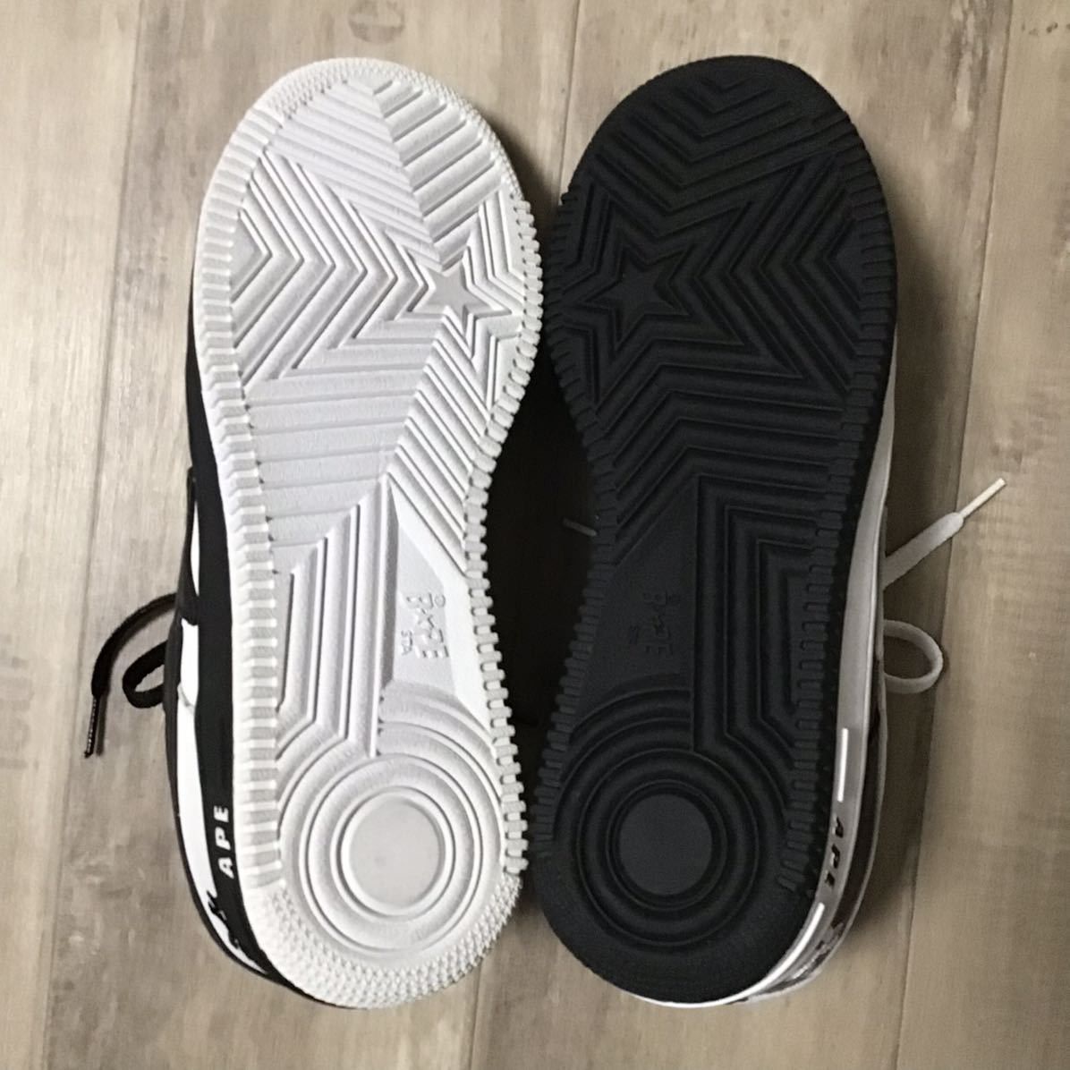 Bape × Neighborhood NEIGHBORHOOD × BAPE leather BAPESTA sneakers APE NIGO Size US 9.5 / EU 42-43 - 6 Thumbnail