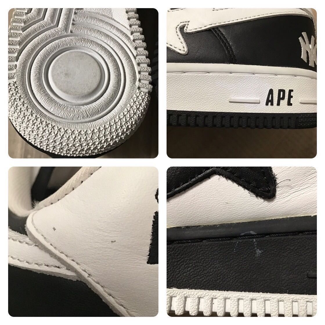 Bape × Neighborhood NEIGHBORHOOD × BAPE leather BAPESTA sneakers APE NIGO Size US 9.5 / EU 42-43 - 8 Thumbnail